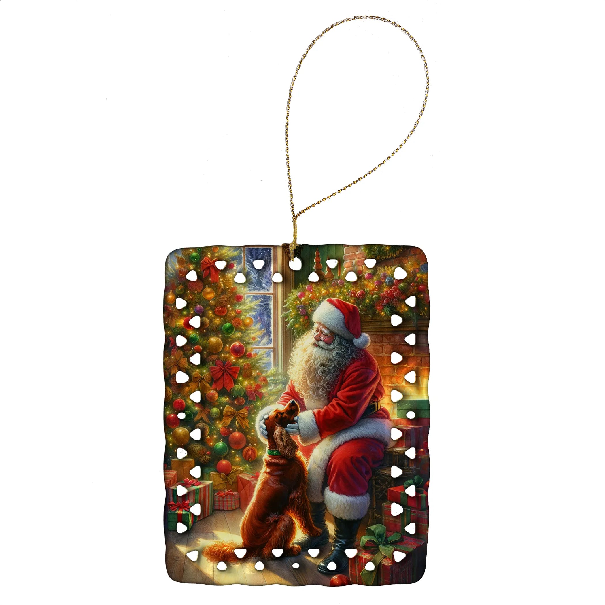 Moments with Santa Porcelain Ornament