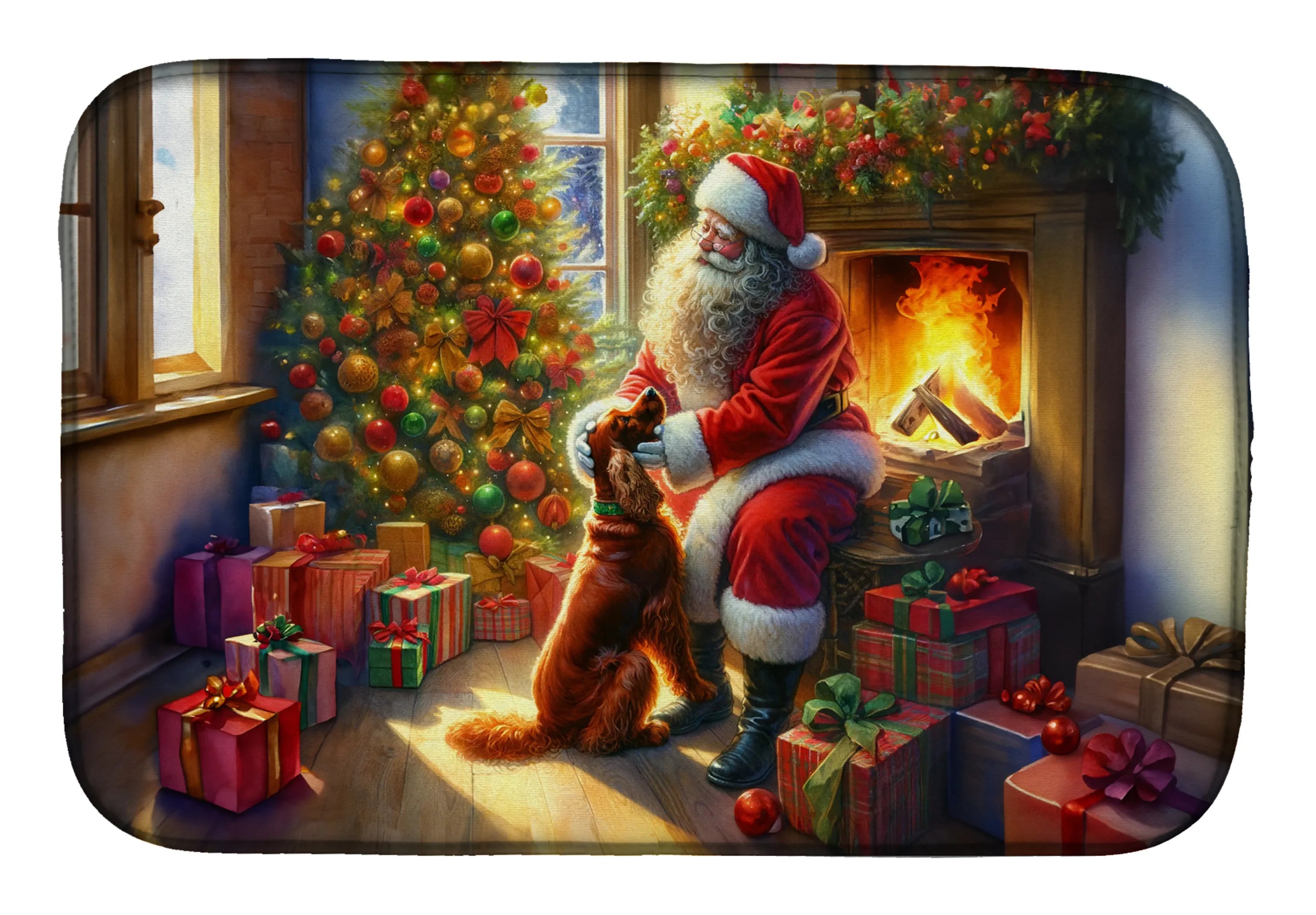 Moments with Santa Dish Drying Mat - Size: 14  X 21" | Pack Of: 1 | Collection name: Moments with santa