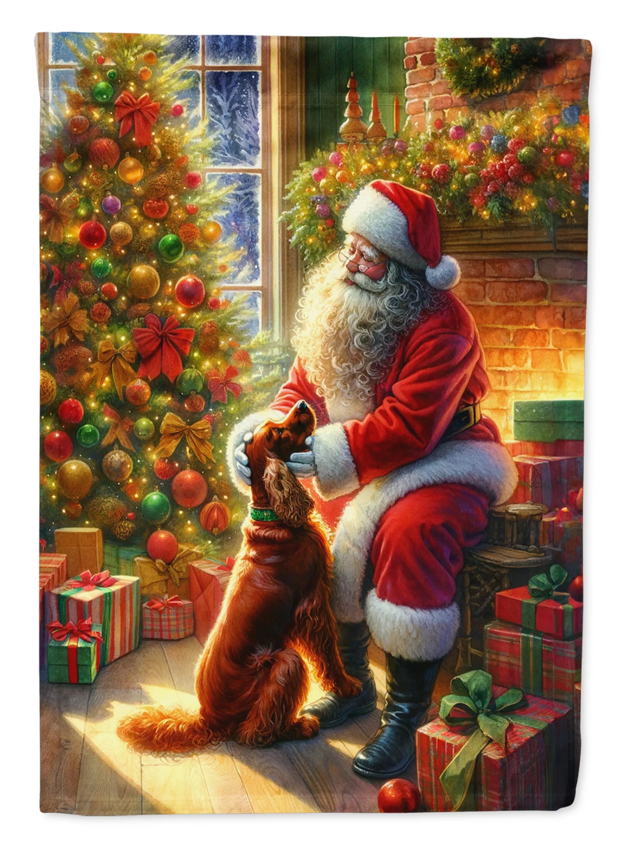 Moments with Santa Decorative Flag - Size: GARDEN SIZE | Pack Of: 1 | Collection name: Moments with santa