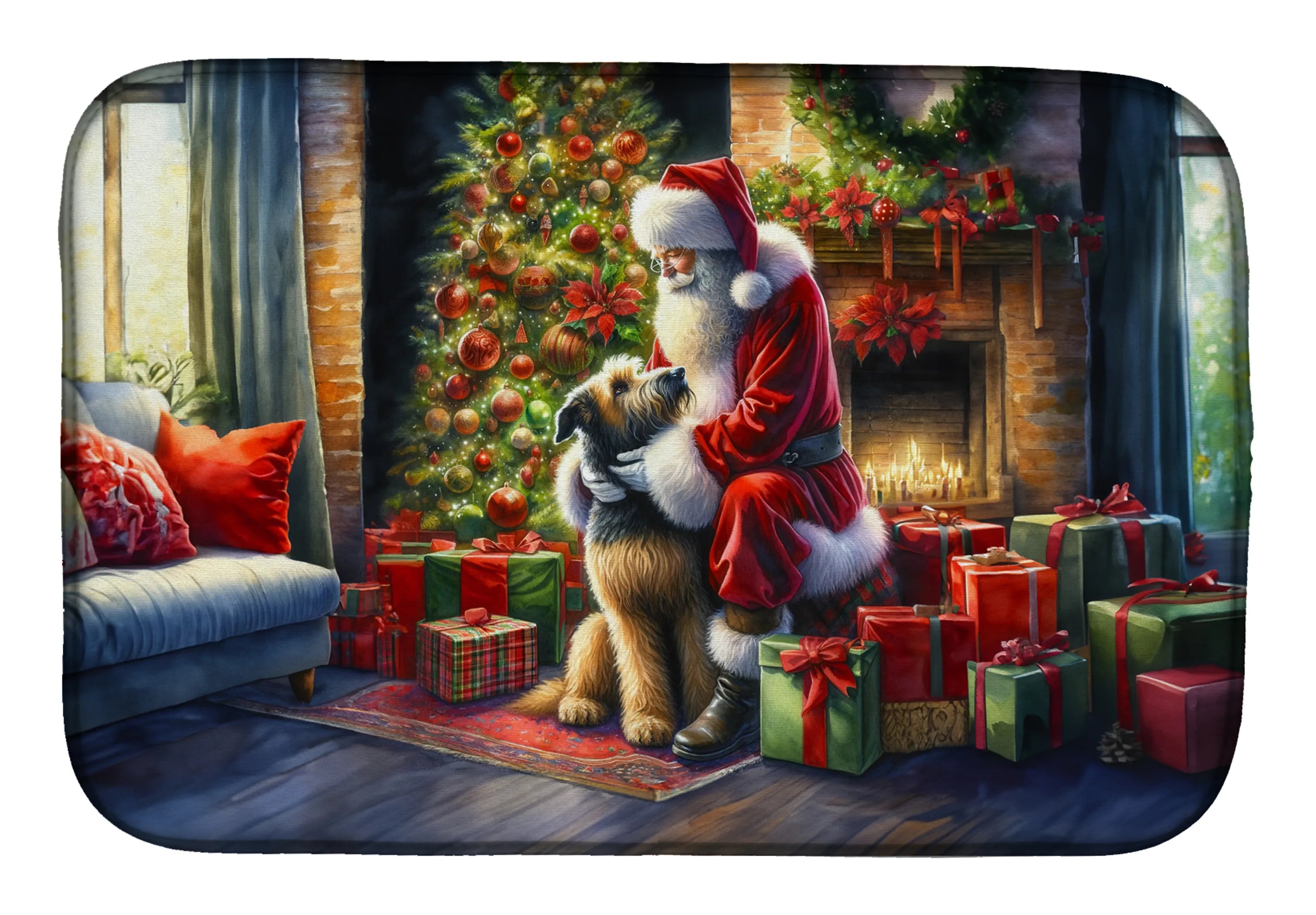 Moments with Santa Dish Drying Mat - Size: 14  X 21" | Pack Of: 1 | Collection name: Moments with santa