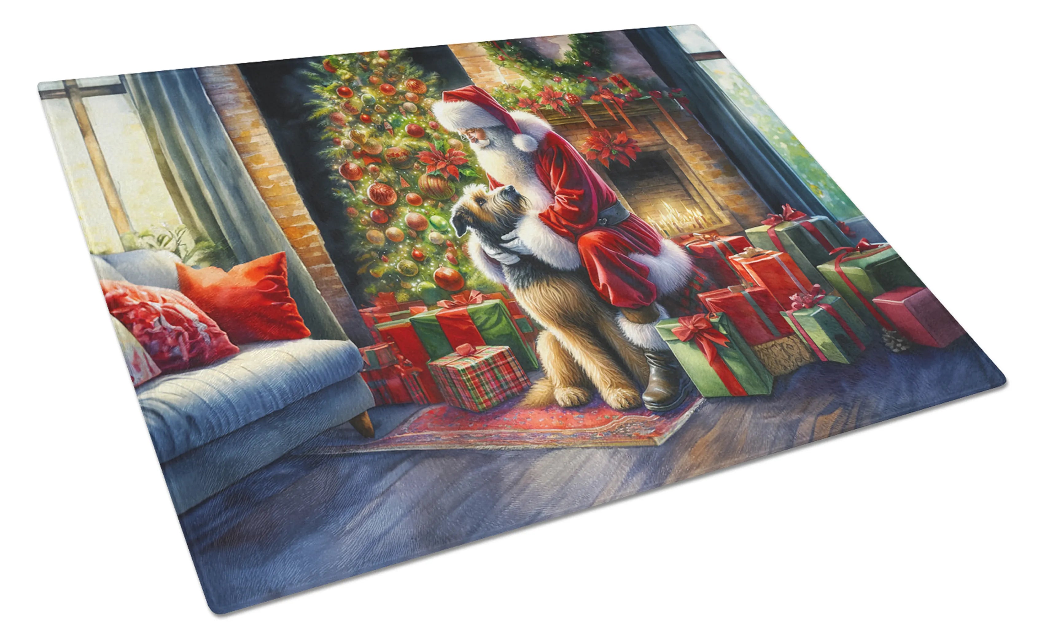Moments with Santa Glass Cutting Board - Size: LARGE | Pack Of: 1 | Collection name: Moments with santa