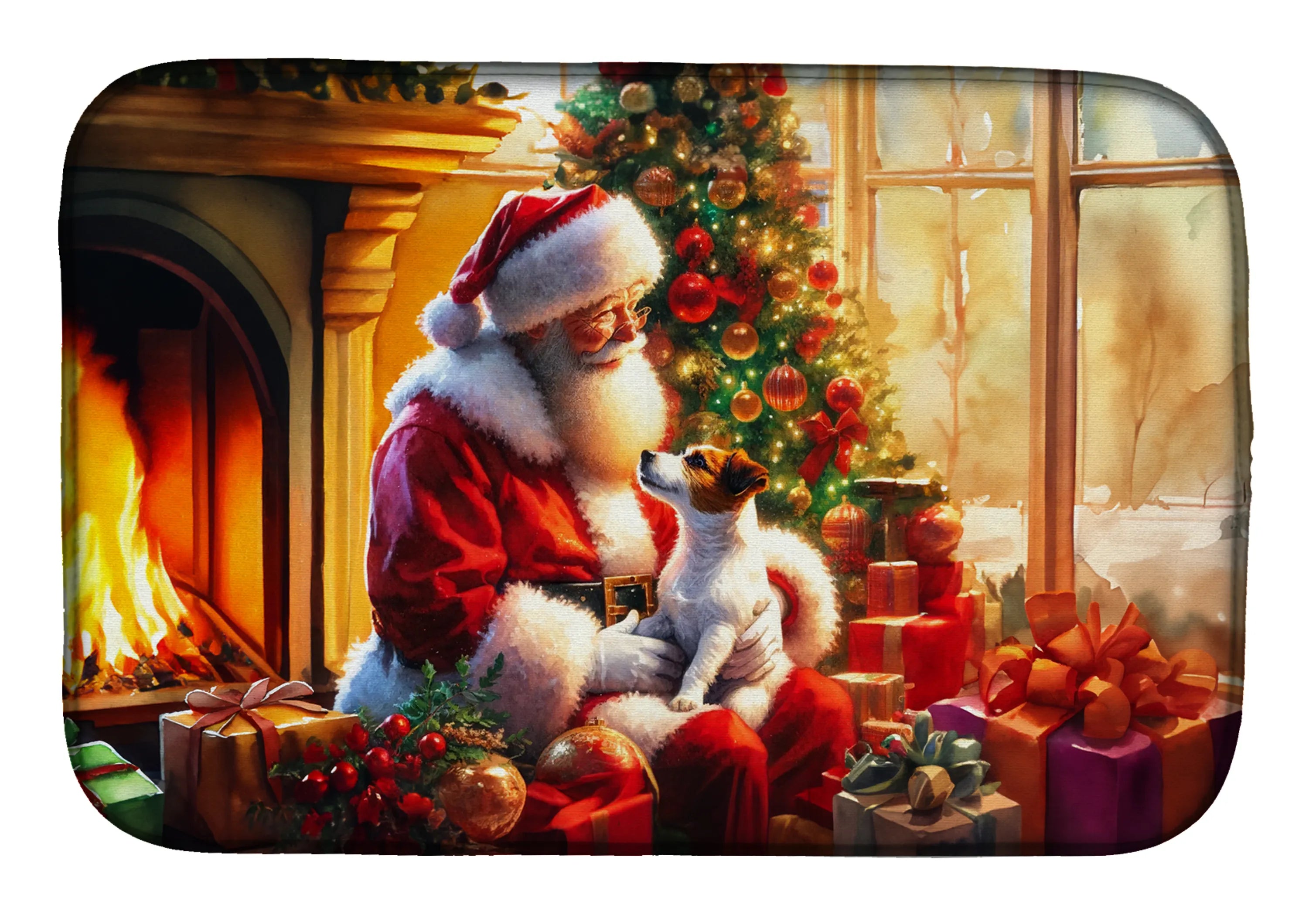 Moments with Santa Dish Drying Mat - Size: 14  X 21" | Pack Of: 1 | Collection name: Moments with santa