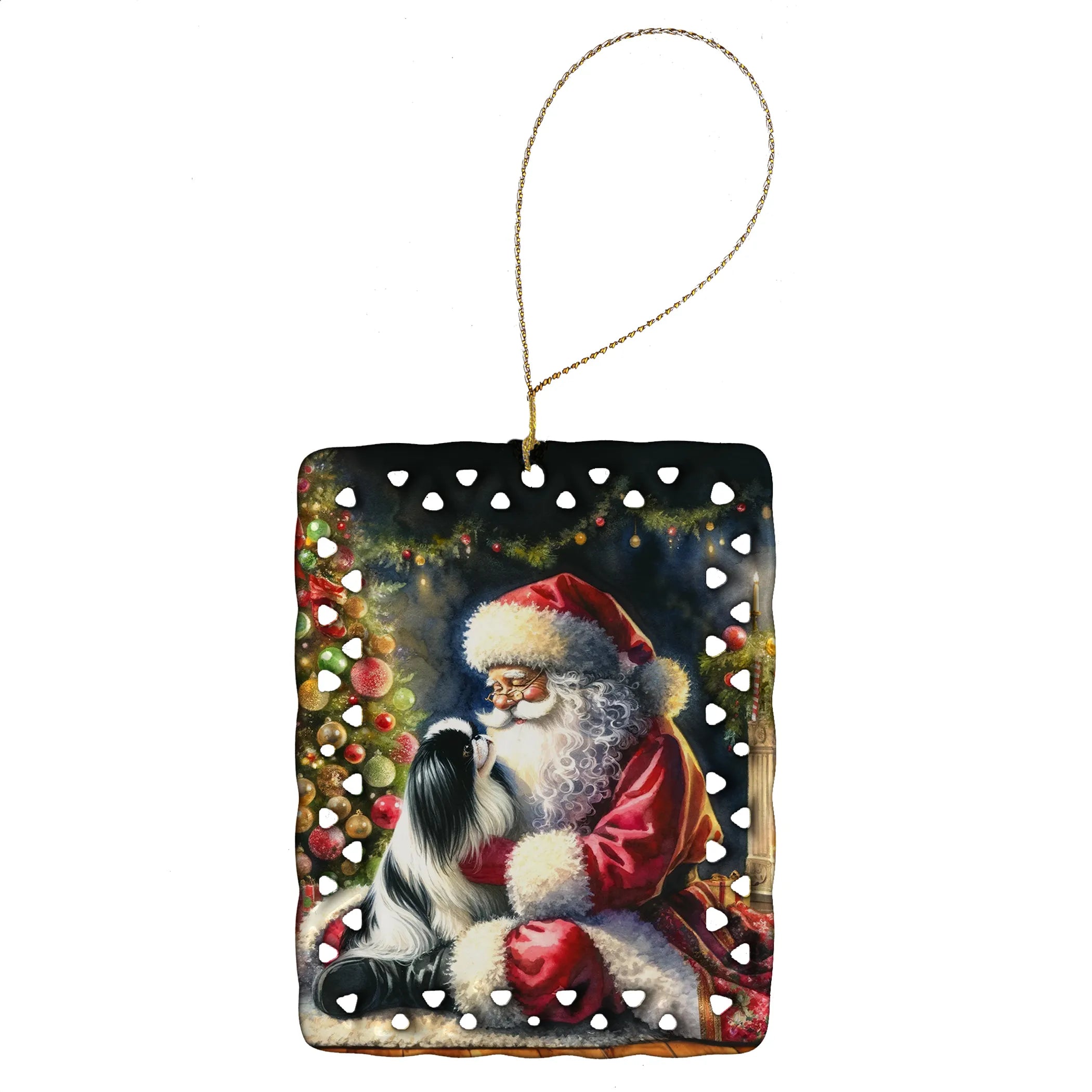 Moments with Santa Porcelain Ornament