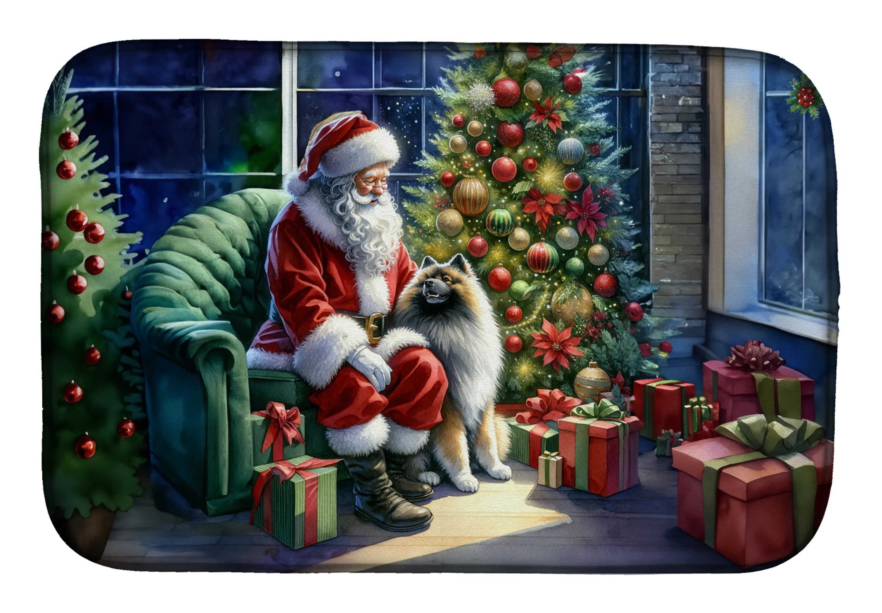 Moments with Santa Dish Drying Mat - Size: 14  X 21" | Pack Of: 1 | Collection name: Moments with santa