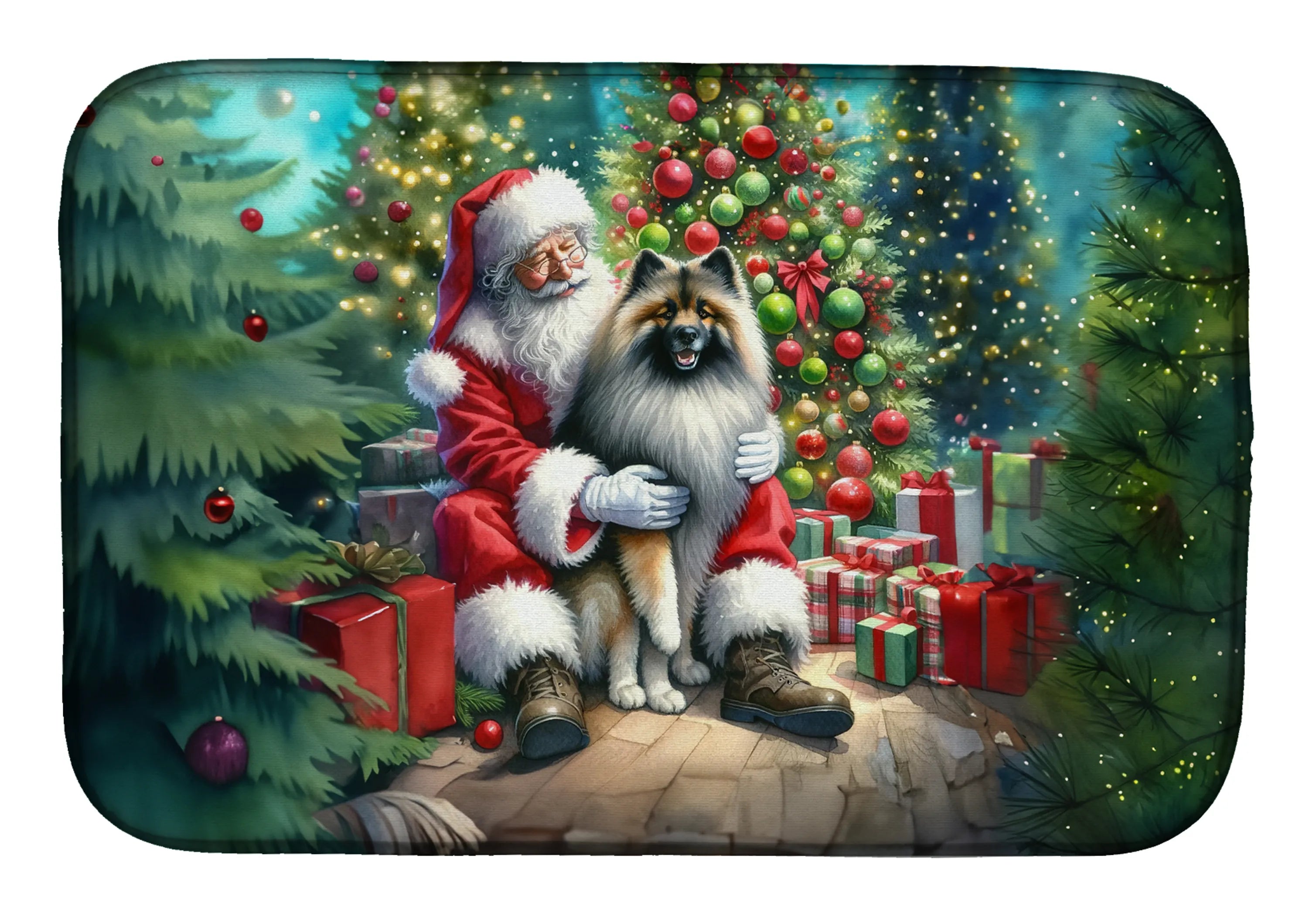 Moments with Santa Dish Drying Mat - Size: 14  X 21" | Pack Of: 1 | Collection name: Moments with santa