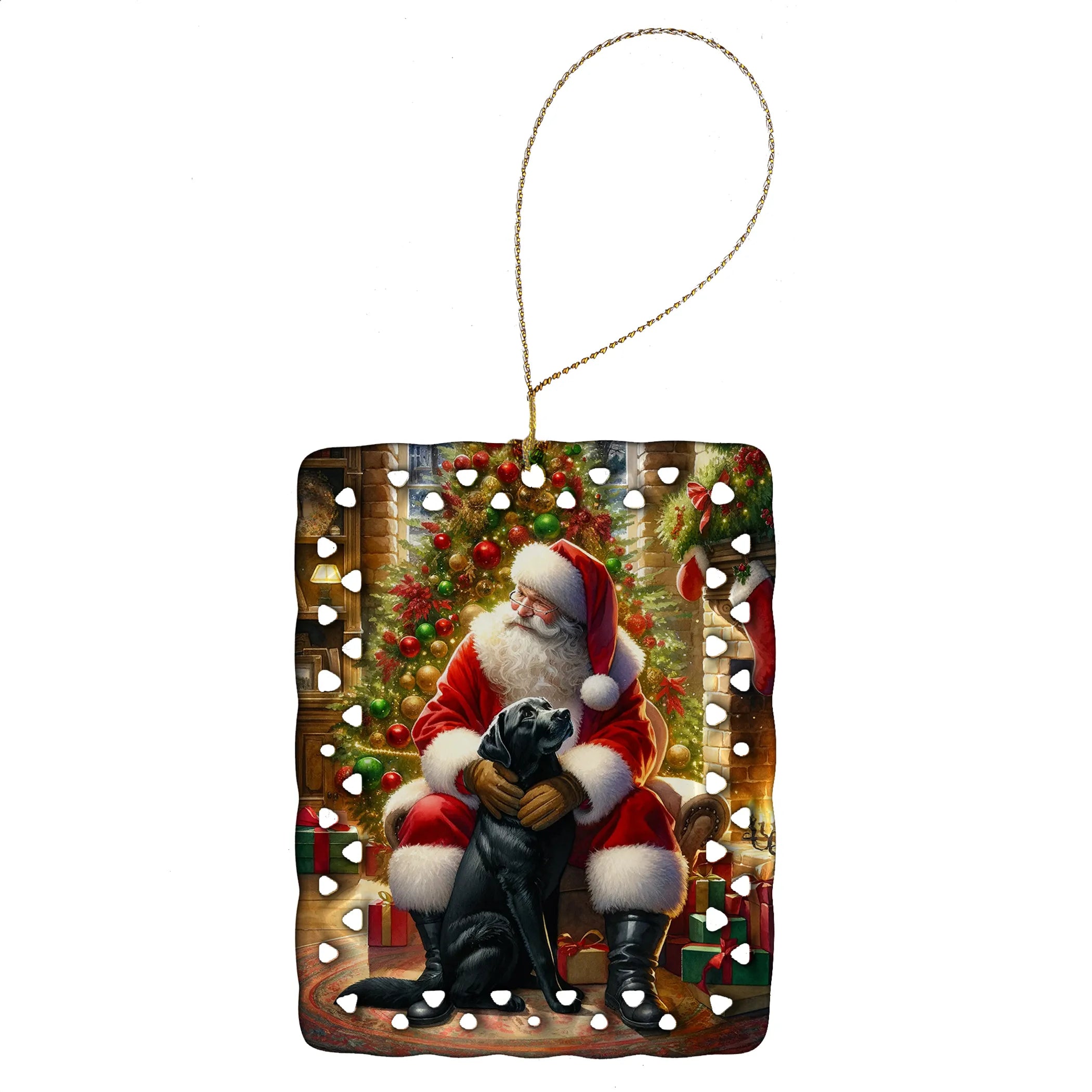Moments with Santa Porcelain Ornament
