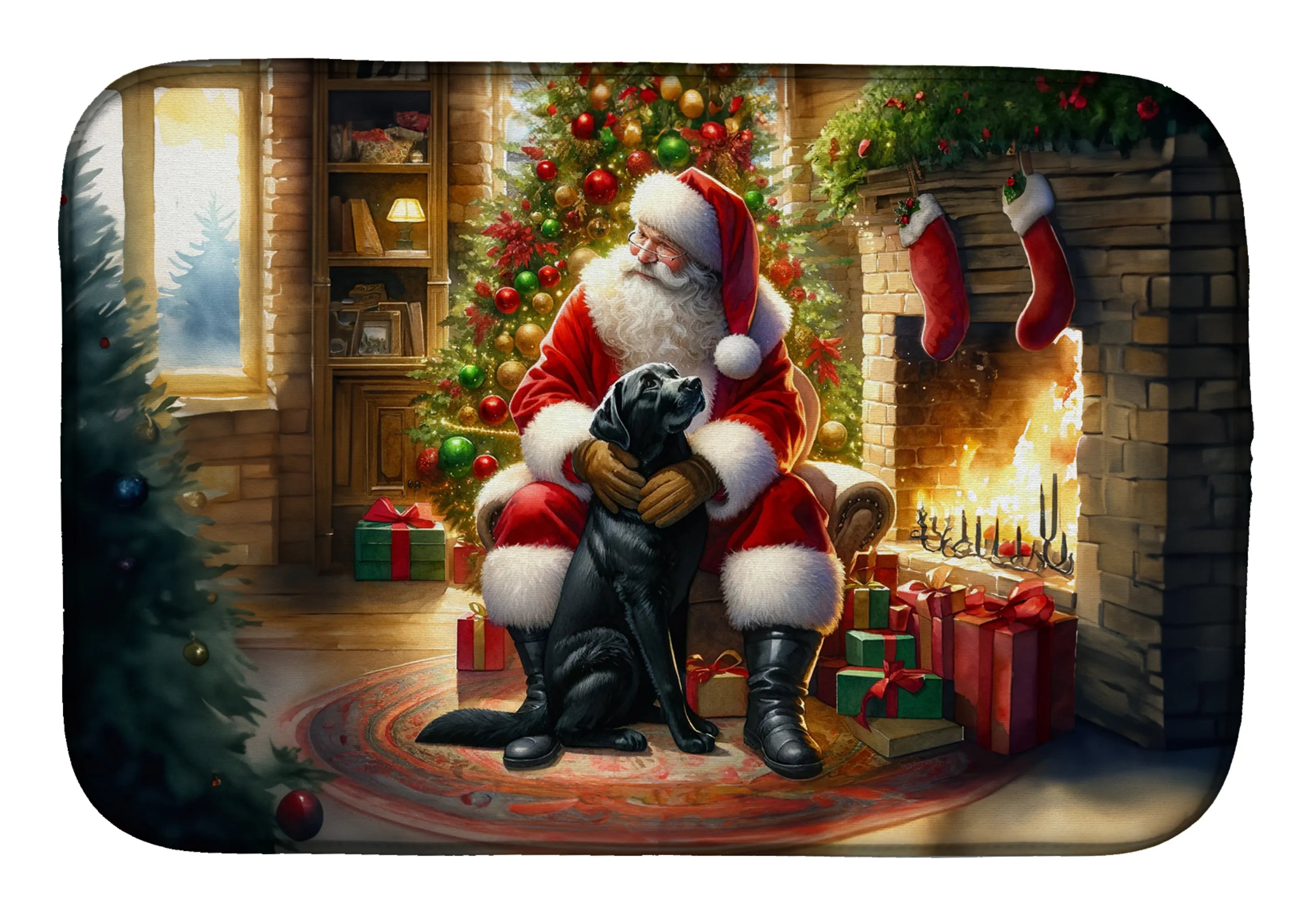 Moments with Santa Dish Drying Mat - Size: 14  X 21" | Pack Of: 1 | Collection name: Moments with santa