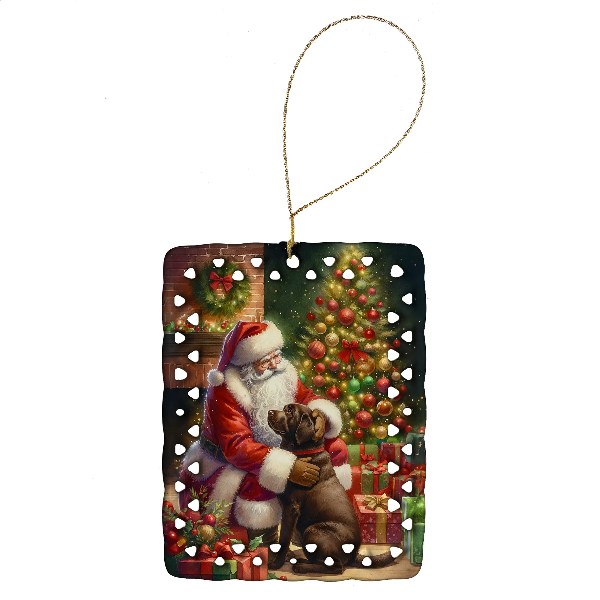Moments with Santa Porcelain Ornament