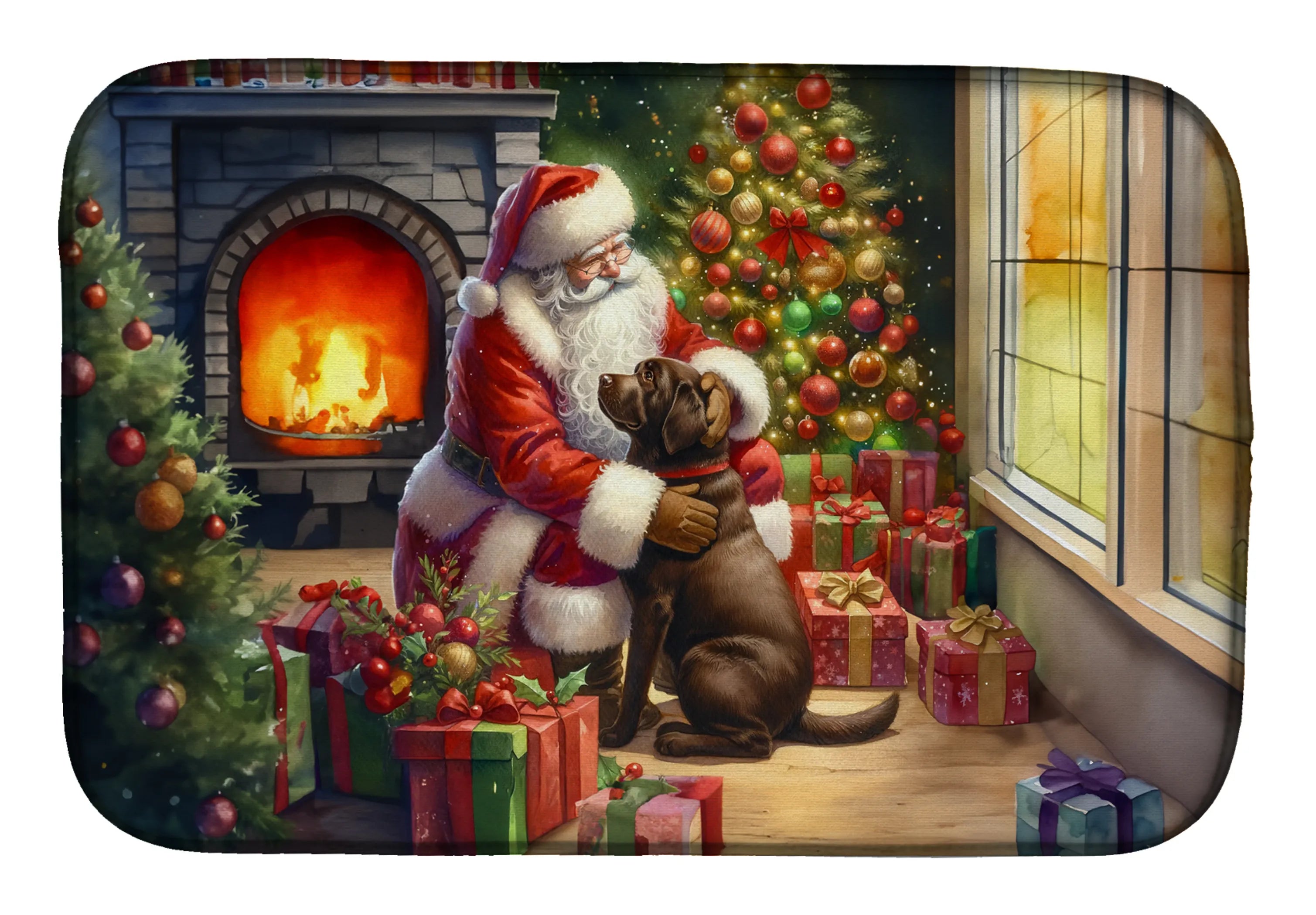 Moments with Santa Dish Drying Mat - Size: 14  X 21" | Pack Of: 1 | Collection name: Moments with santa