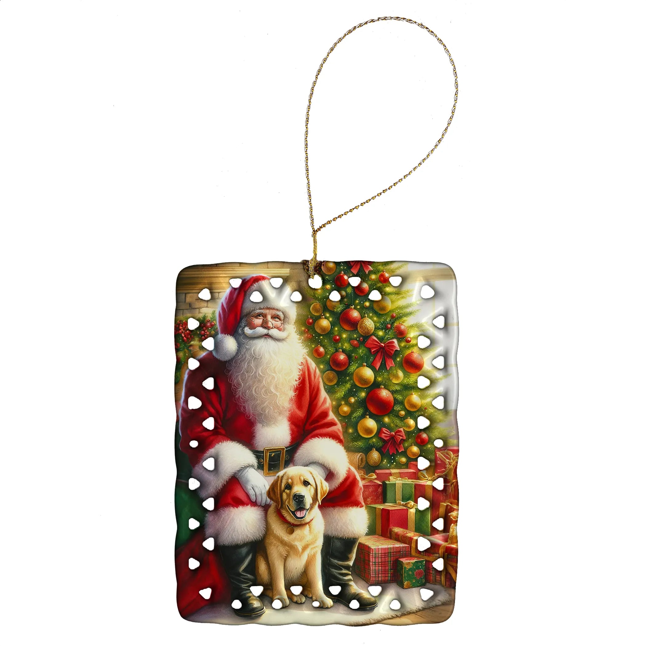 Moments with Santa Porcelain Ornament