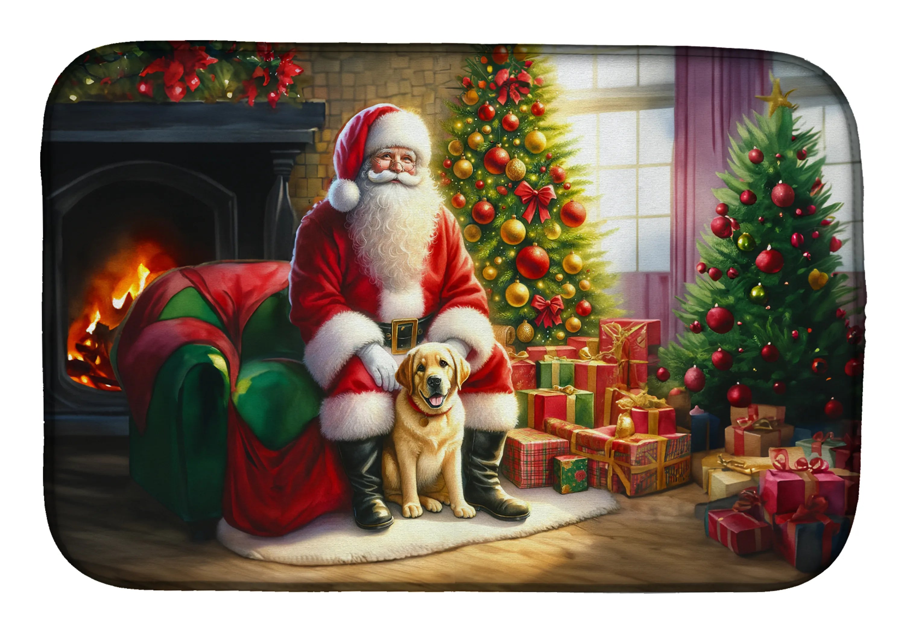 Moments with Santa Dish Drying Mat - Size: 14  X 21" | Pack Of: 1 | Collection name: Moments with santa
