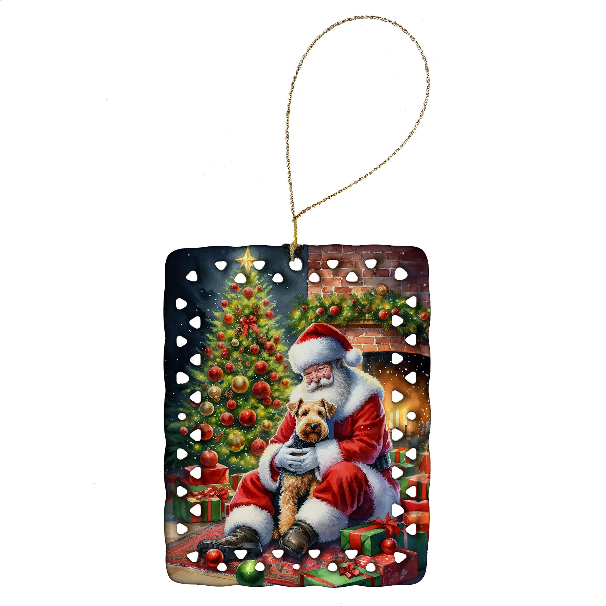 Moments with Santa Porcelain Ornament
