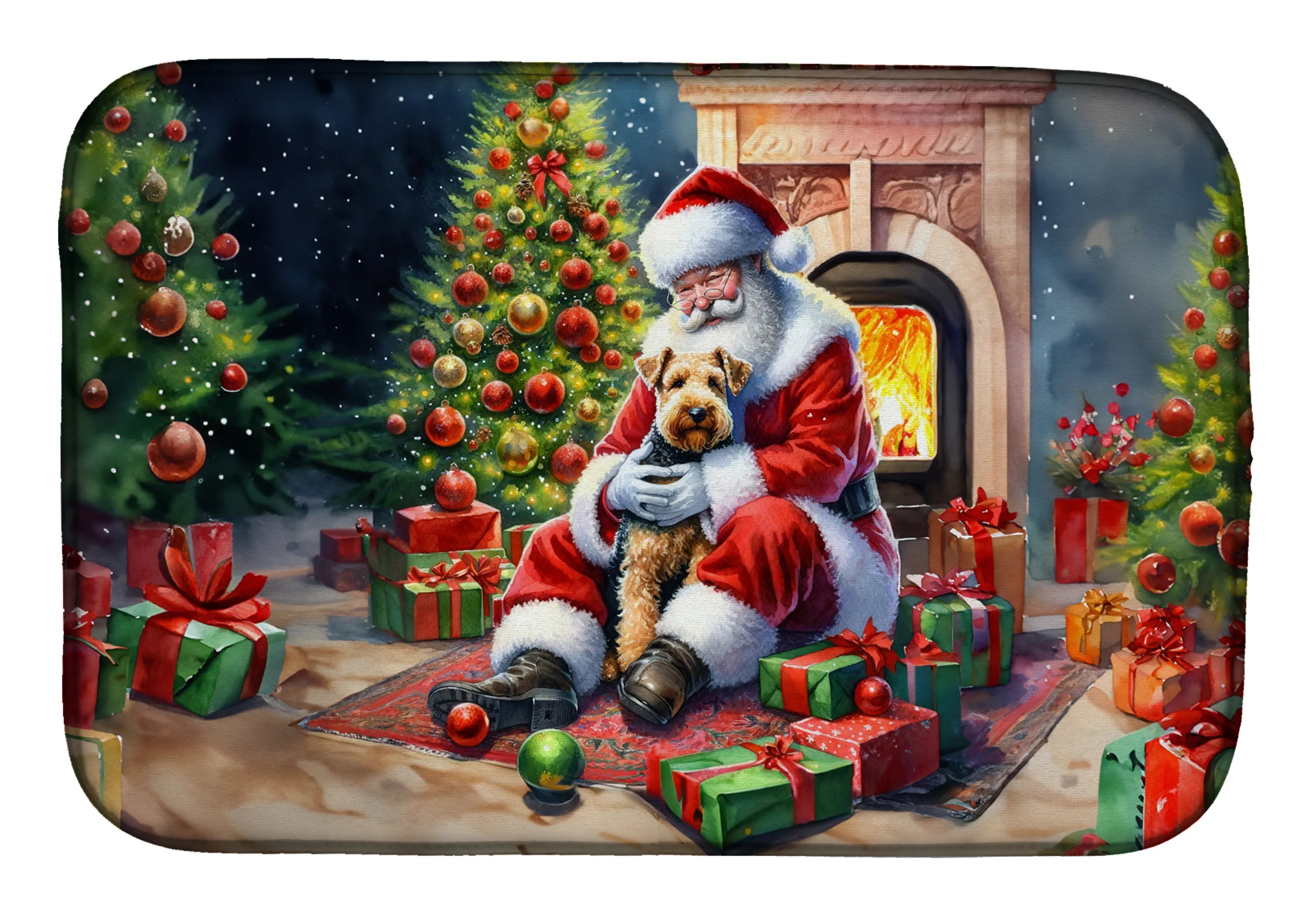 Moments with Santa Dish Drying Mat - Size: 14  X 21" | Pack Of: 1 | Collection name: Moments with santa