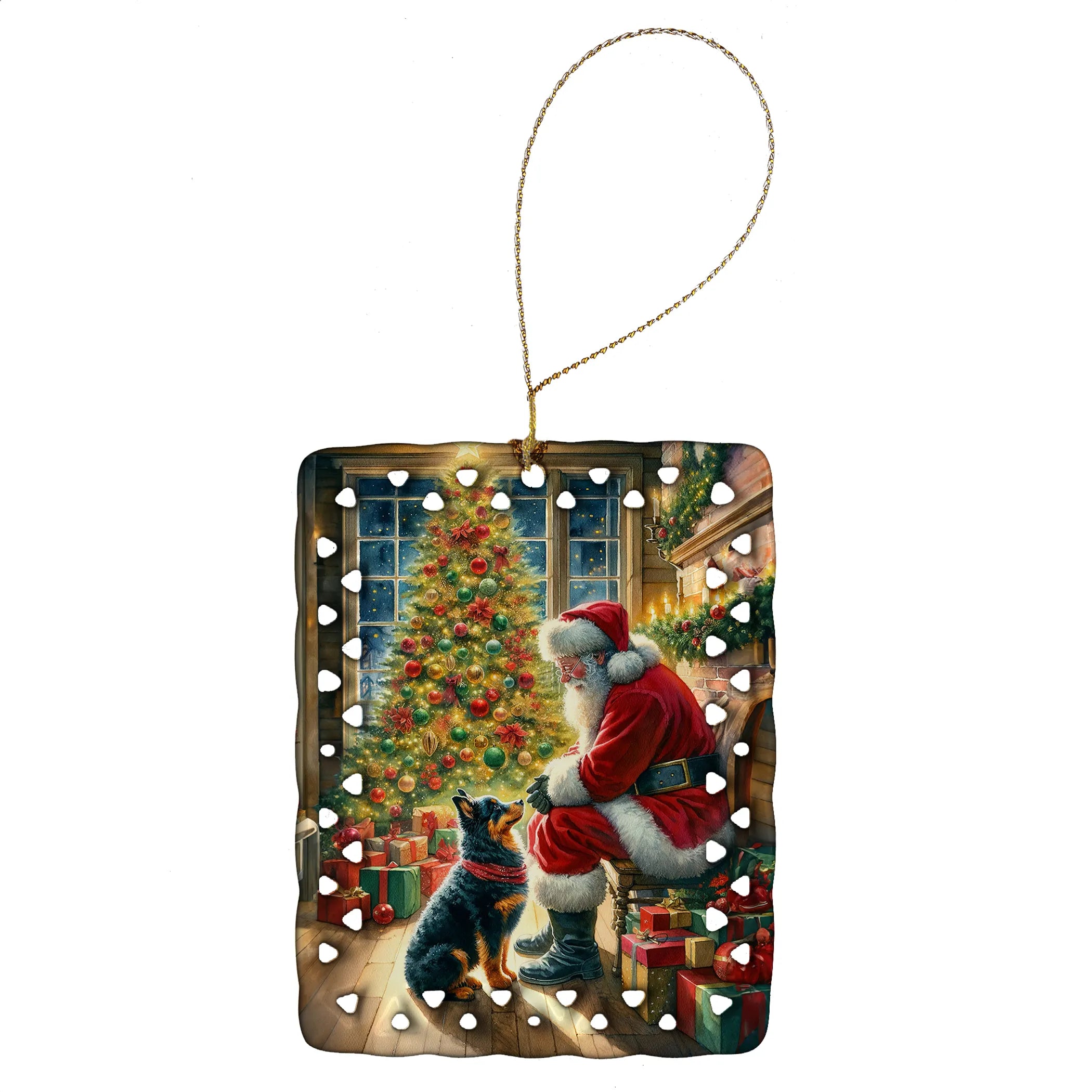 Moments with Santa Porcelain Ornament