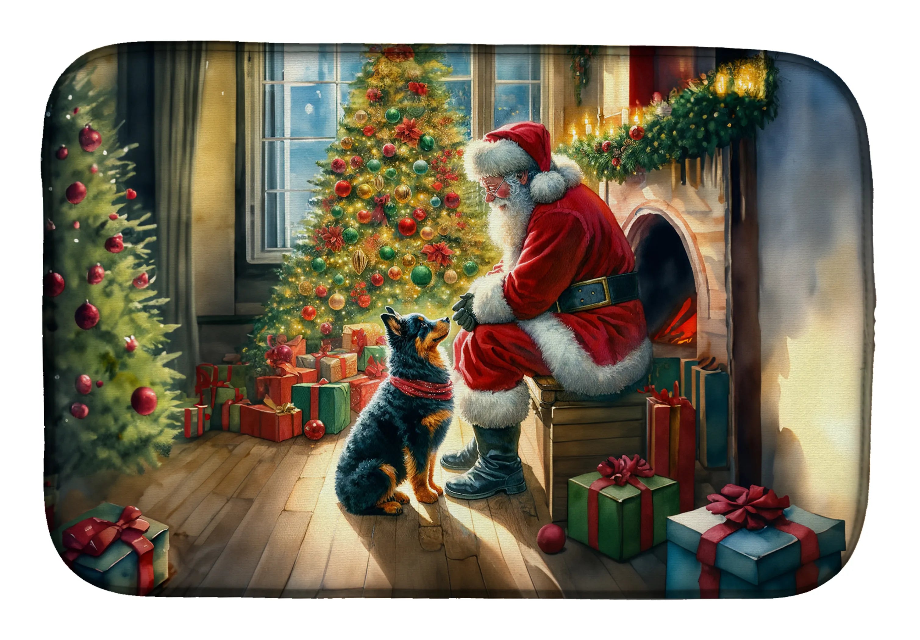 Moments with Santa Dish Drying Mat - Size: 14  X 21" | Pack Of: 1 | Collection name: Moments with santa