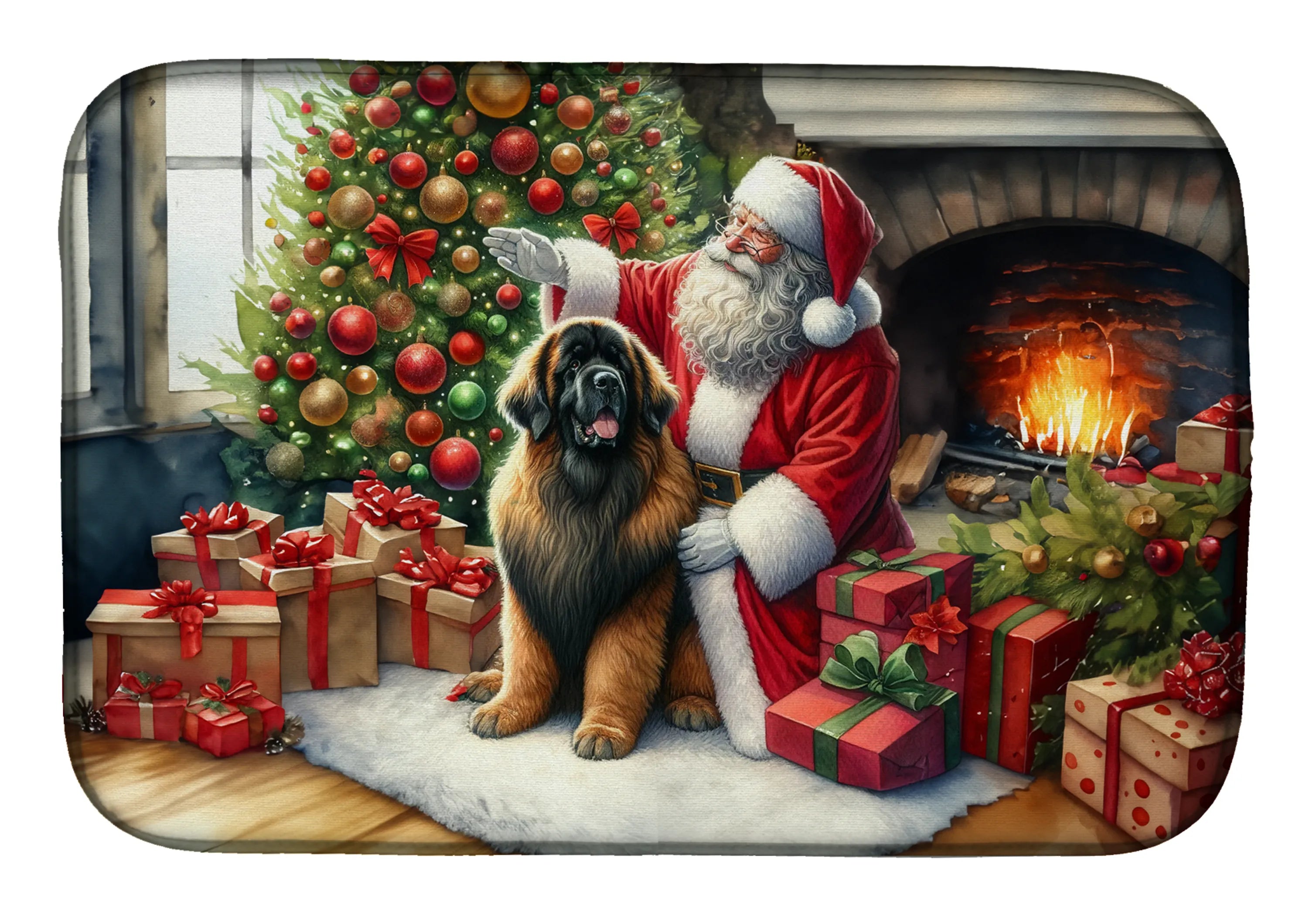 Moments with Santa Dish Drying Mat - Size: 14  X 21" | Pack Of: 1 | Collection name: Moments with santa