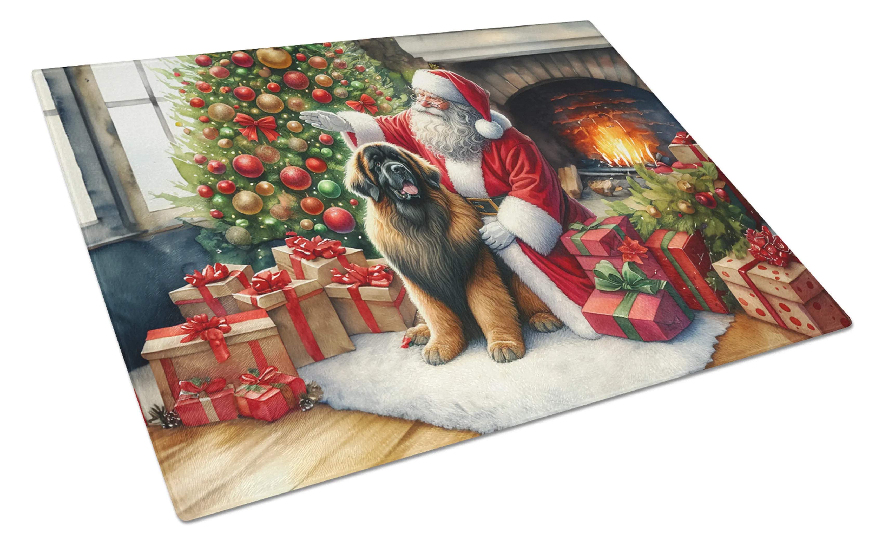 Moments with Santa Glass Cutting Board - Size: LARGE | Pack Of: 1 | Collection name: Moments with santa