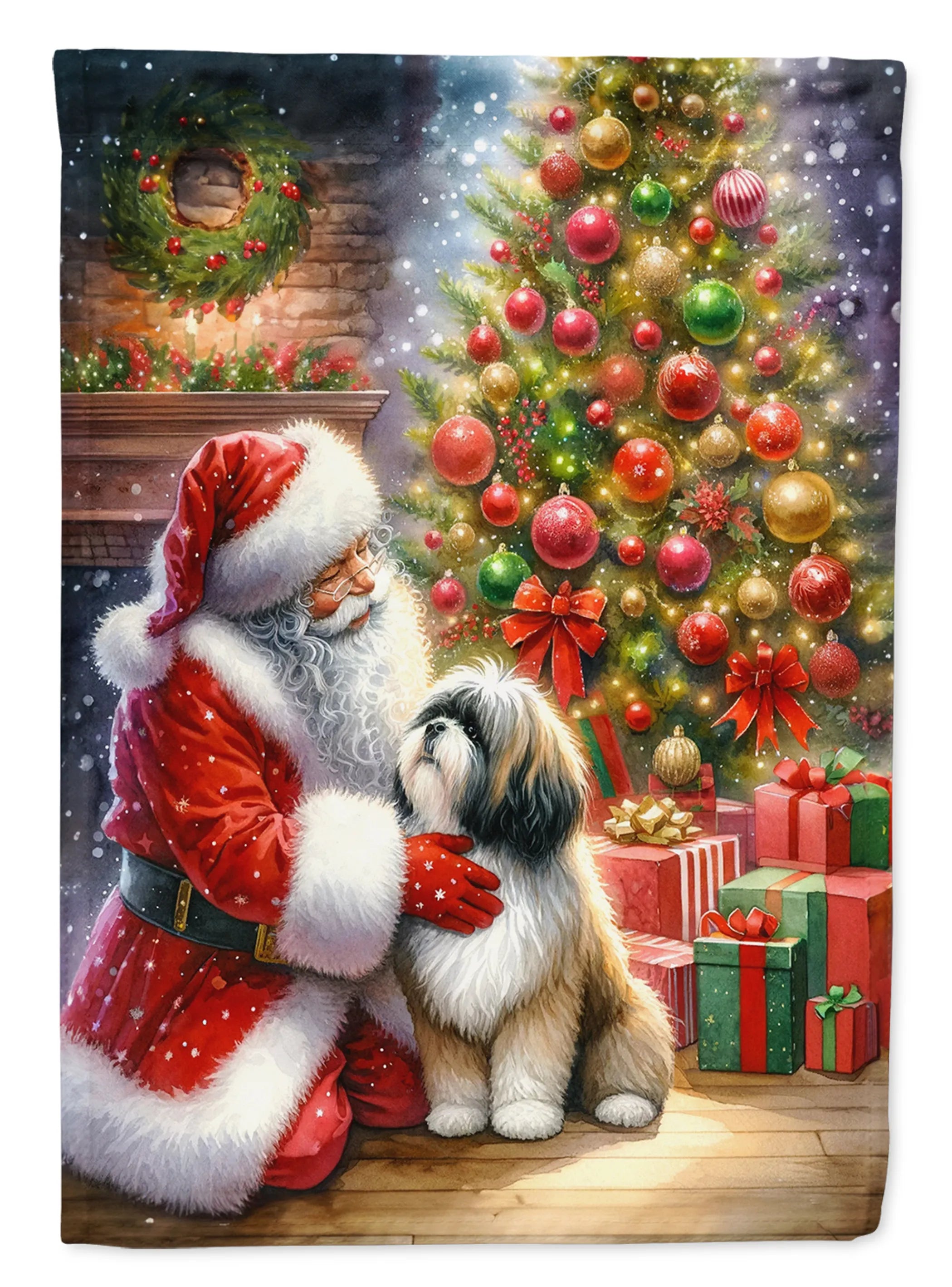 Moments with Santa Decorative Flag - Size: GARDEN SIZE | Pack Of: 1 | Collection name: Moments with santa