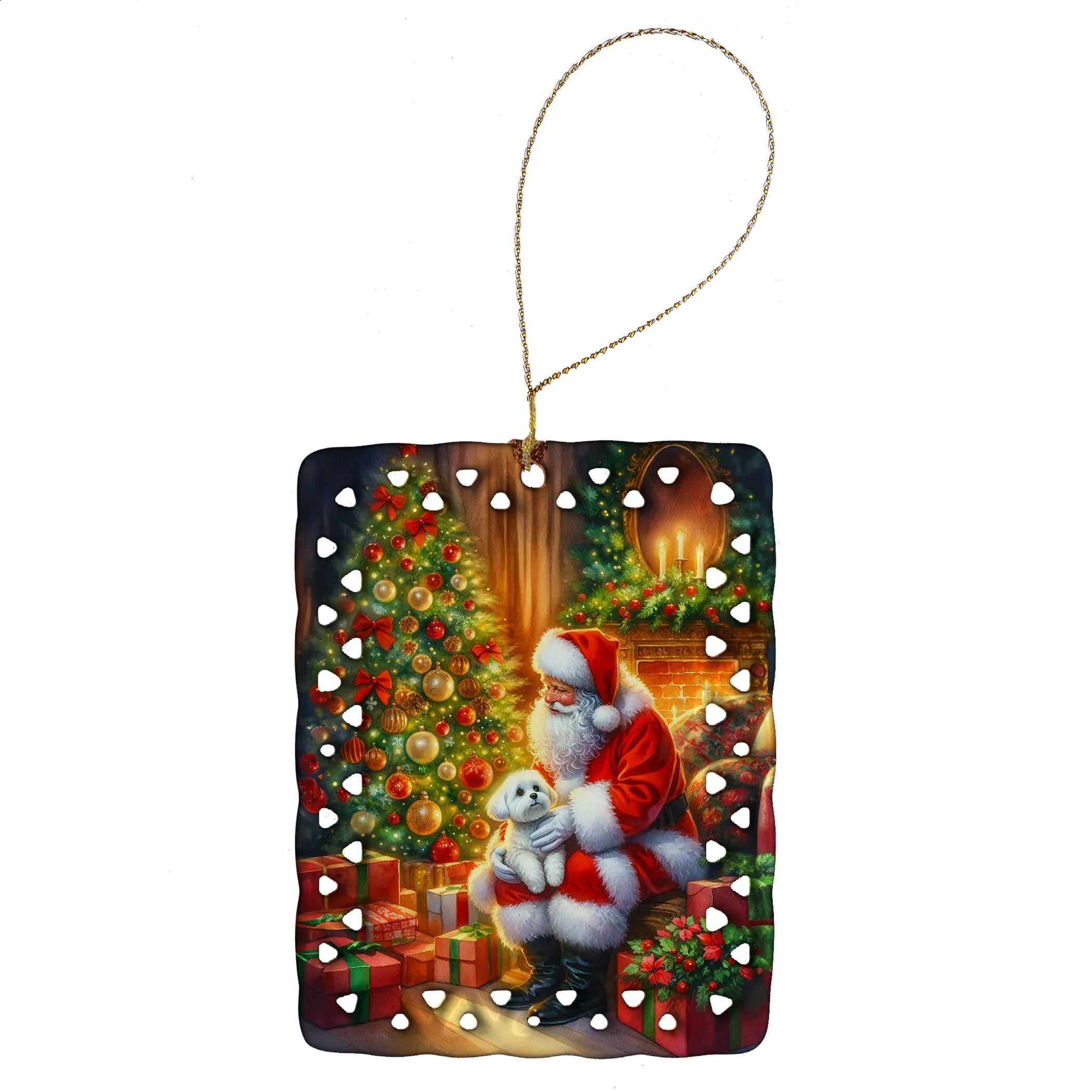 Moments with Santa Porcelain Ornament