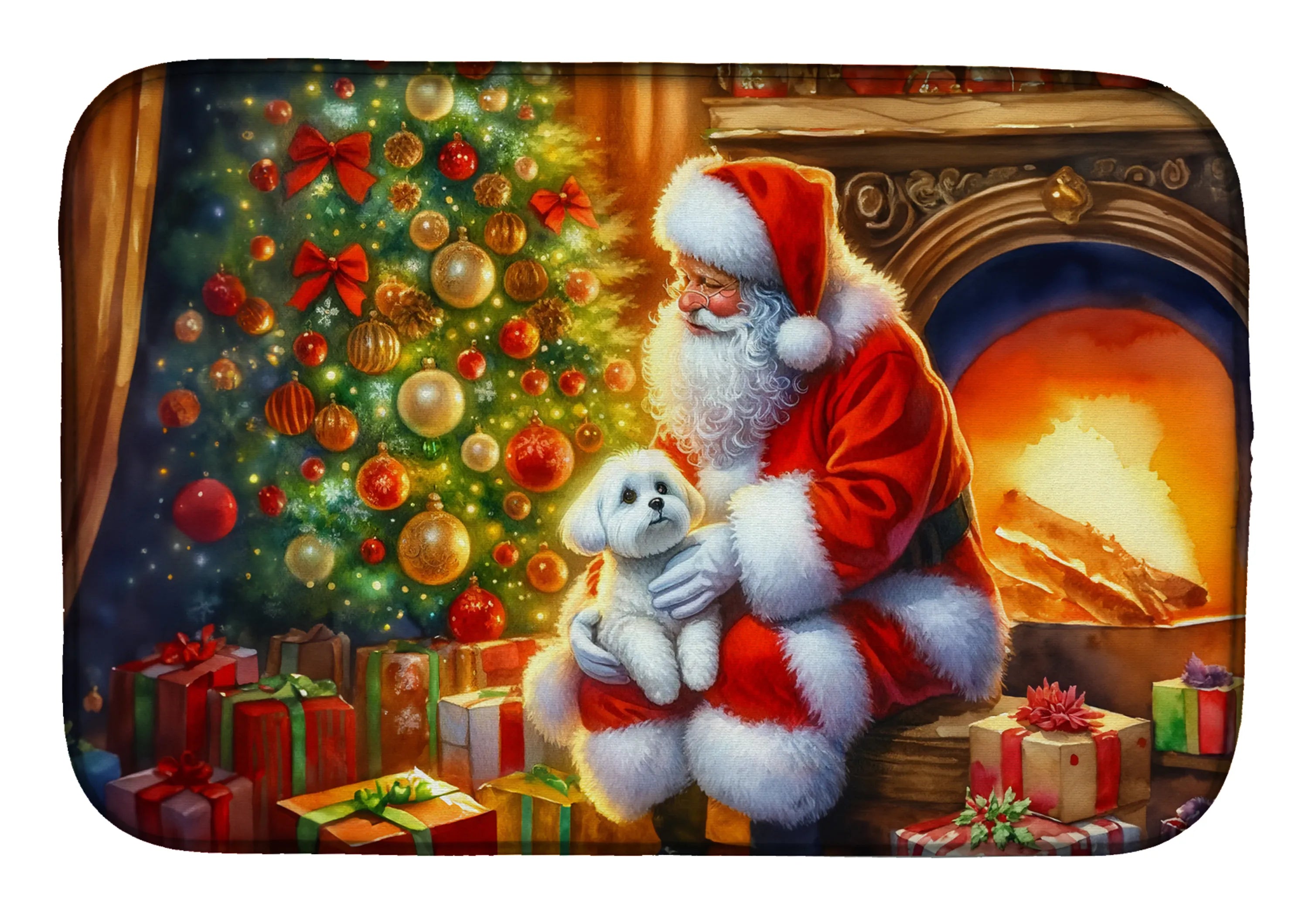 Moments with Santa Dish Drying Mat - Size: 14  X 21" | Pack Of: 1 | Collection name: Moments with santa