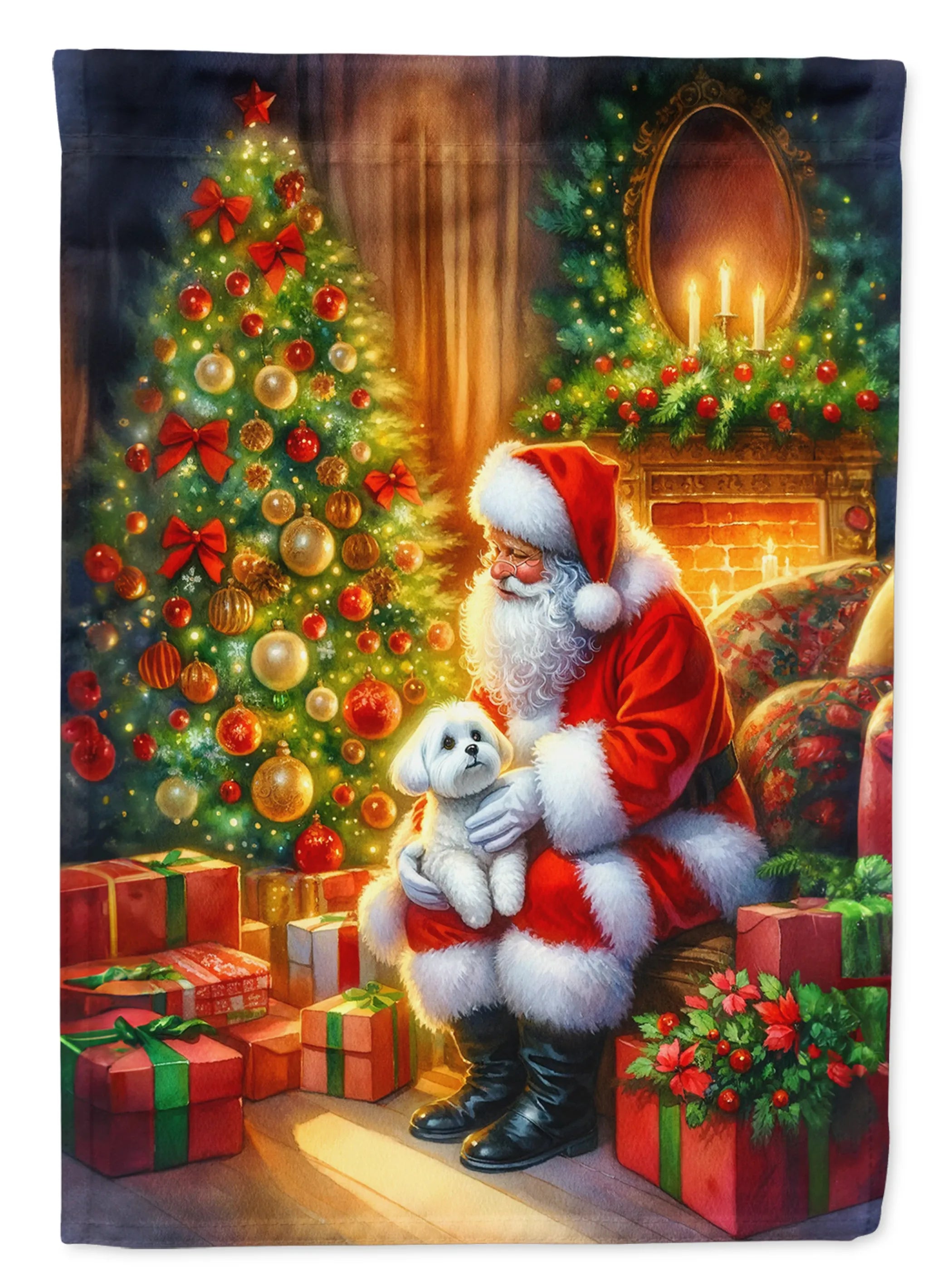 Moments with Santa Decorative Flag - Size: GARDEN SIZE | Pack Of: 1 | Collection name: Moments with santa