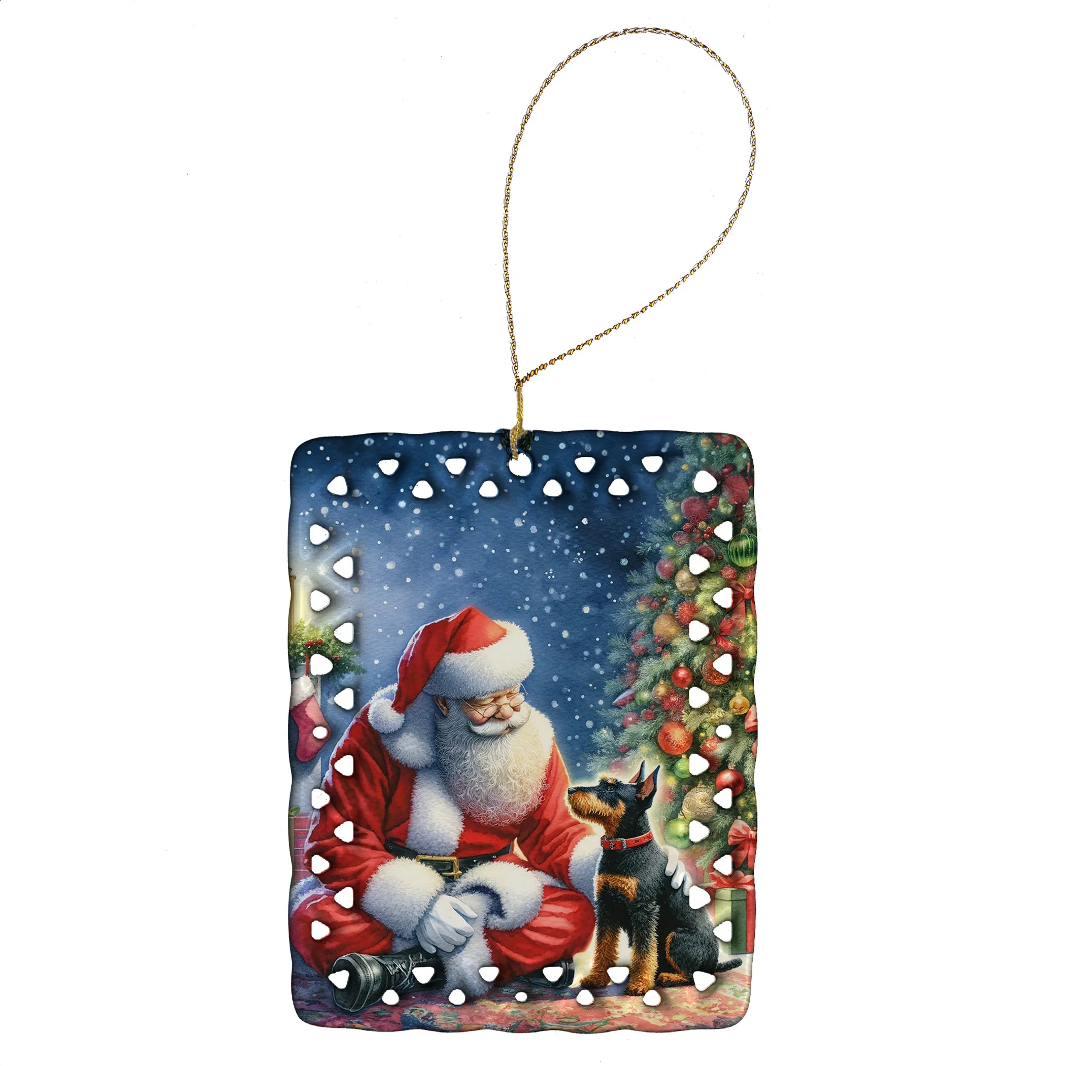 Moments with Santa Porcelain Ornament