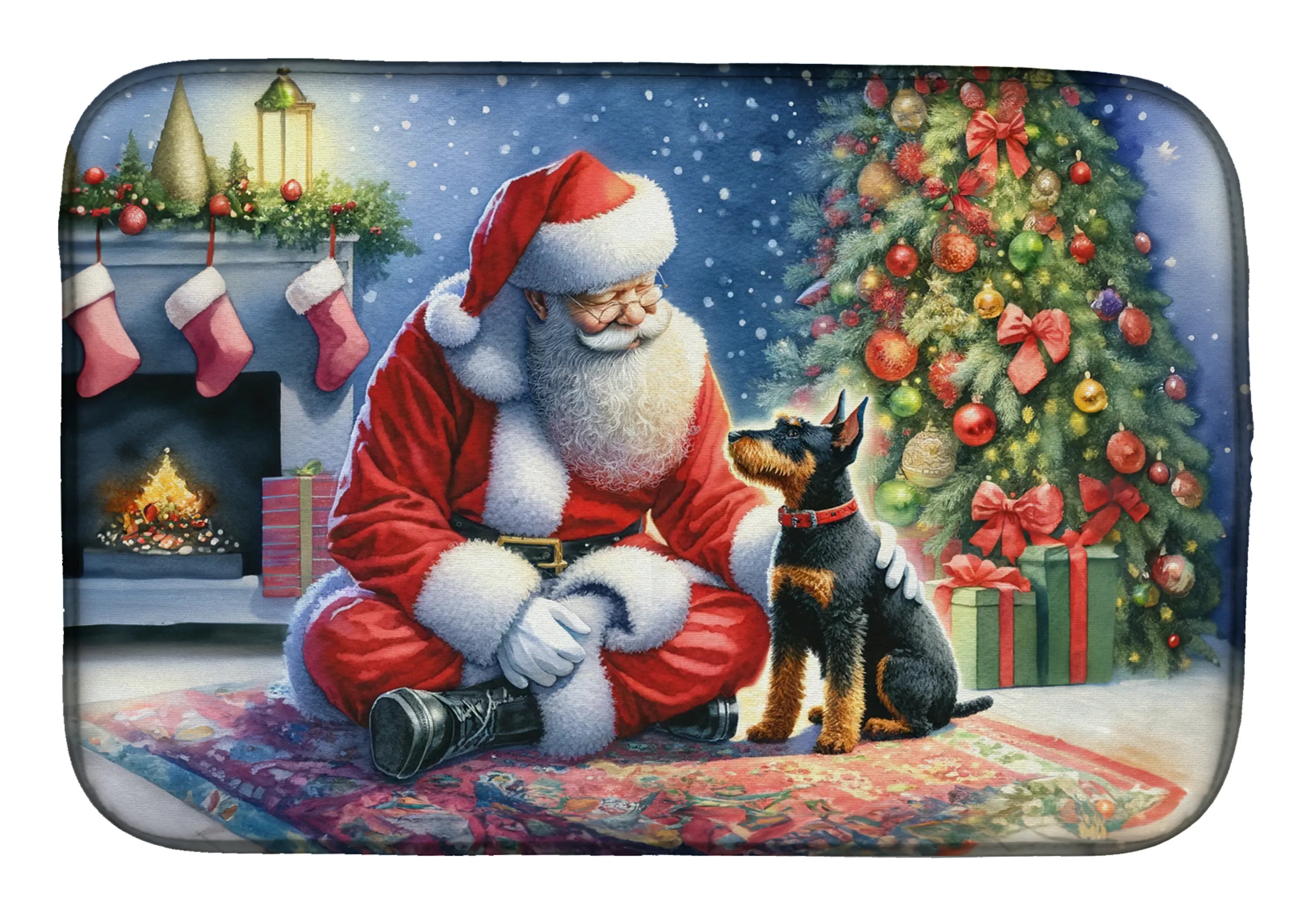 Moments with Santa Dish Drying Mat - Size: 14  X 21" | Pack Of: 1 | Collection name: Moments with santa