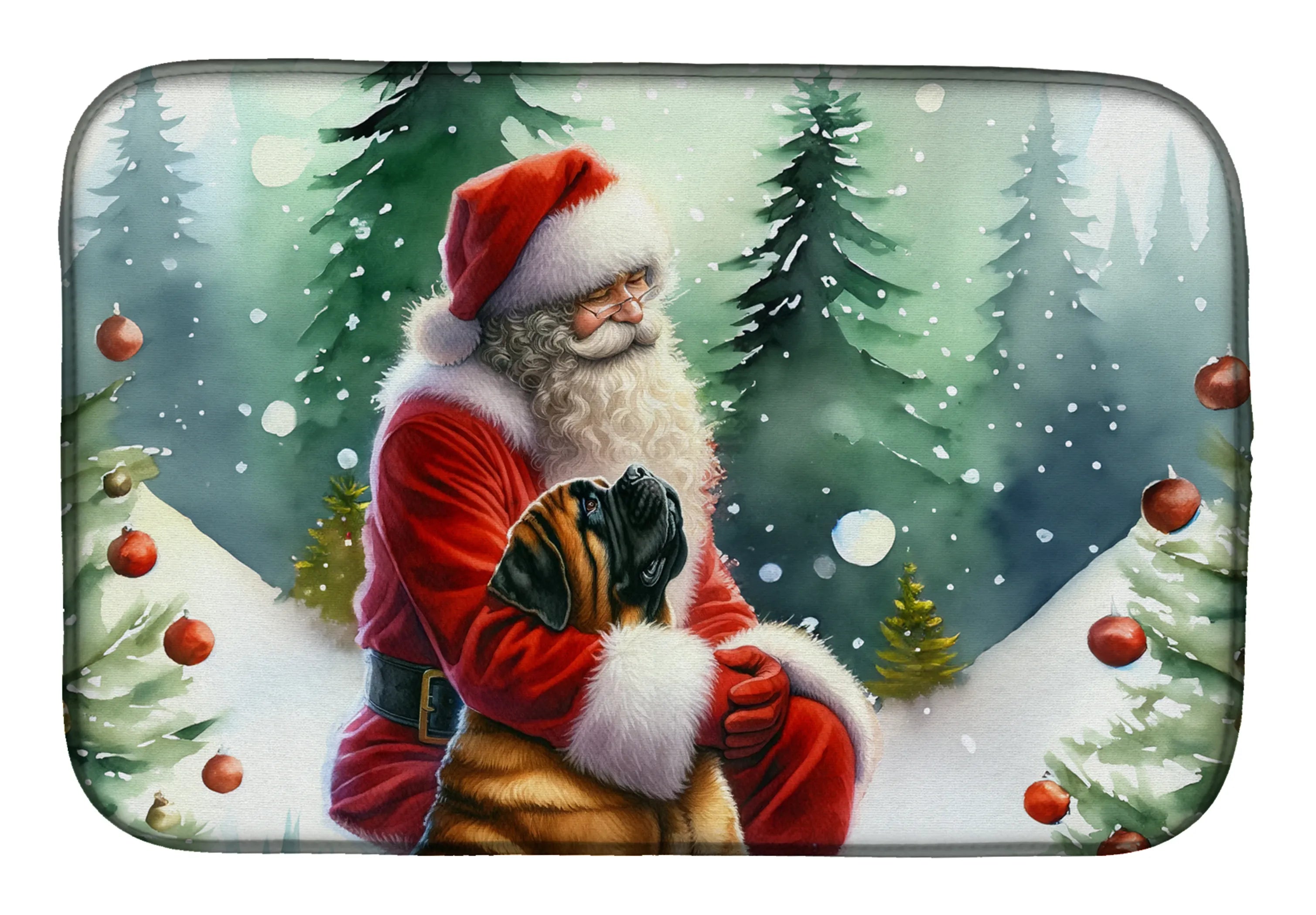 Moments with Santa Dish Drying Mat - Size: 14  X 21" | Pack Of: 1 | Collection name: Moments with santa