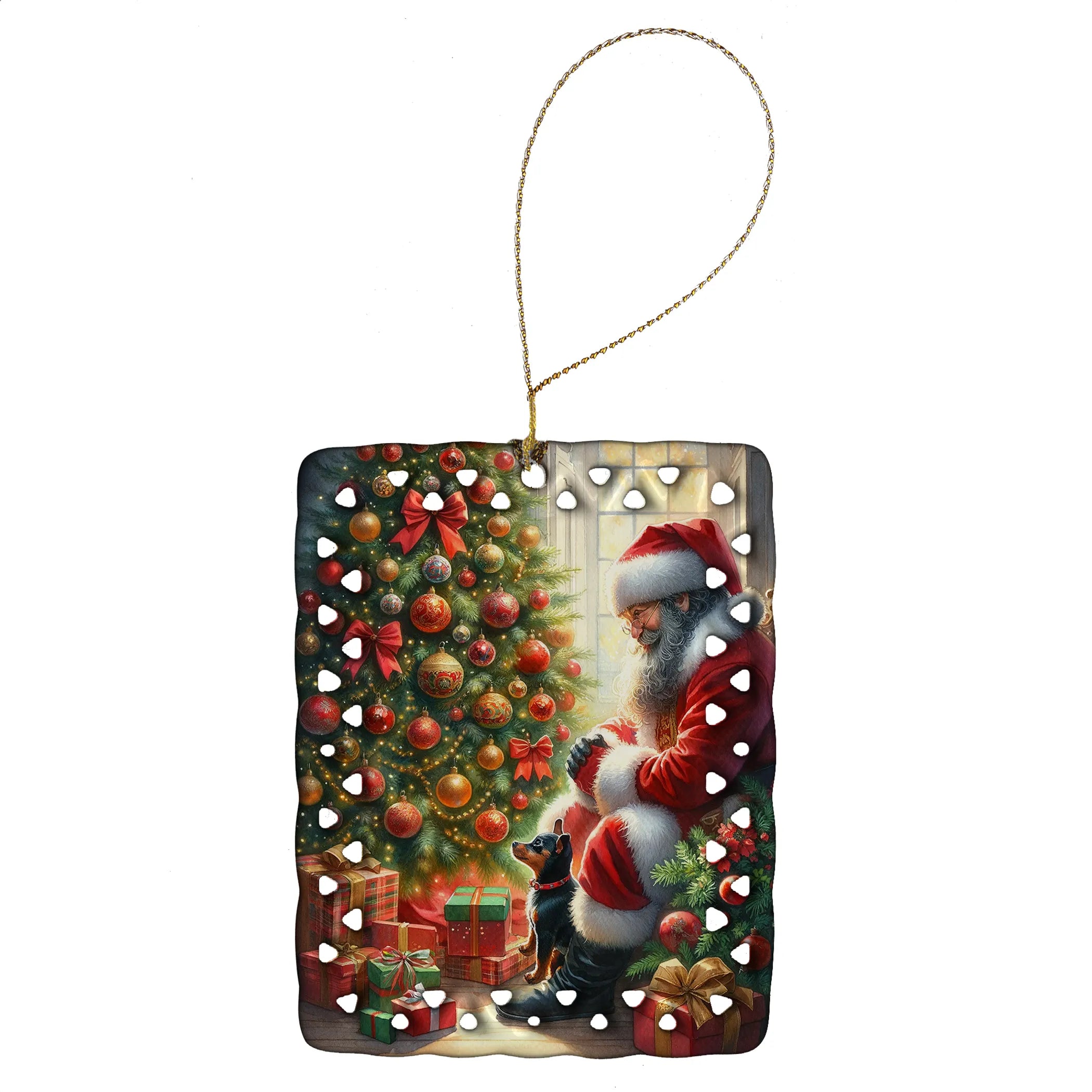Moments with Santa Porcelain Ornament