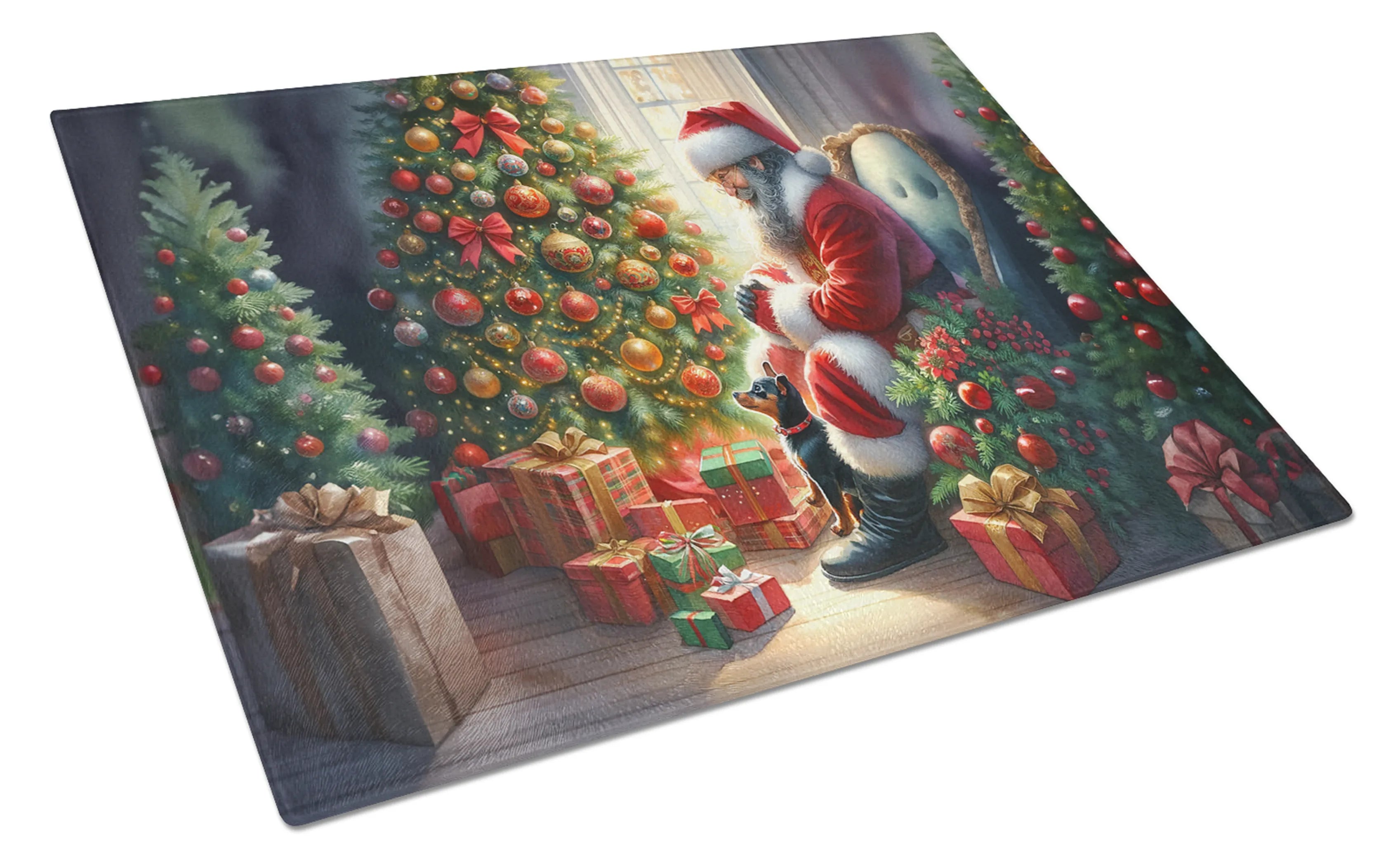 Moments with Santa Glass Cutting Board - Size: LARGE | Pack Of: 1 | Collection name: Moments with santa