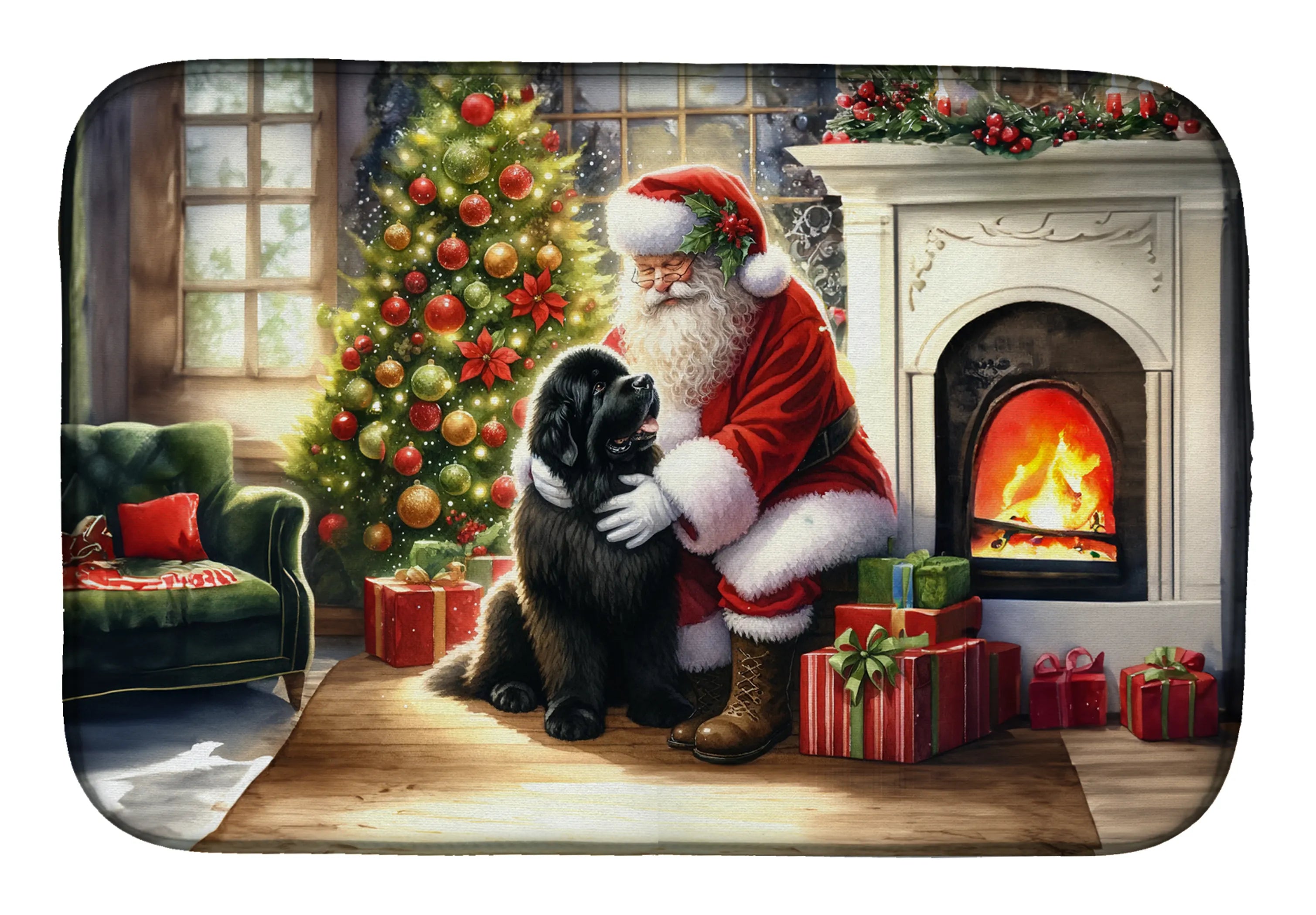 Moments with Santa Dish Drying Mat - Size: 14  X 21" | Pack Of: 1 | Collection name: Moments with santa