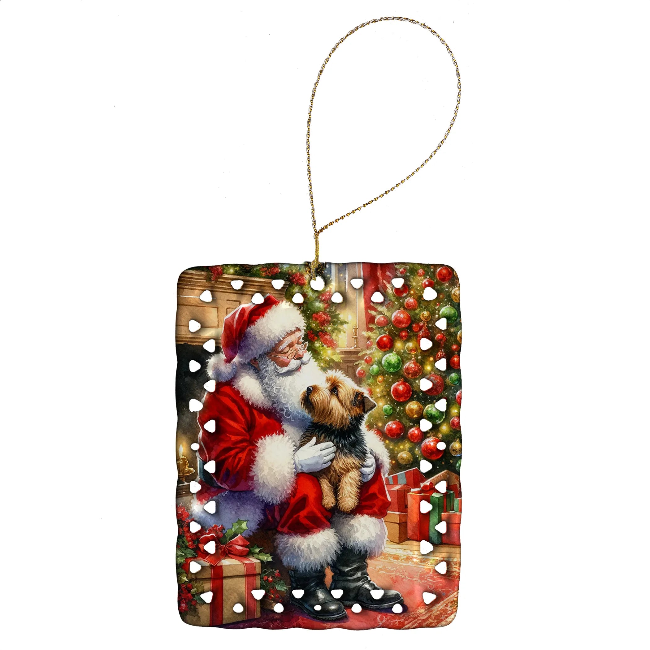 Moments with Santa Porcelain Ornament