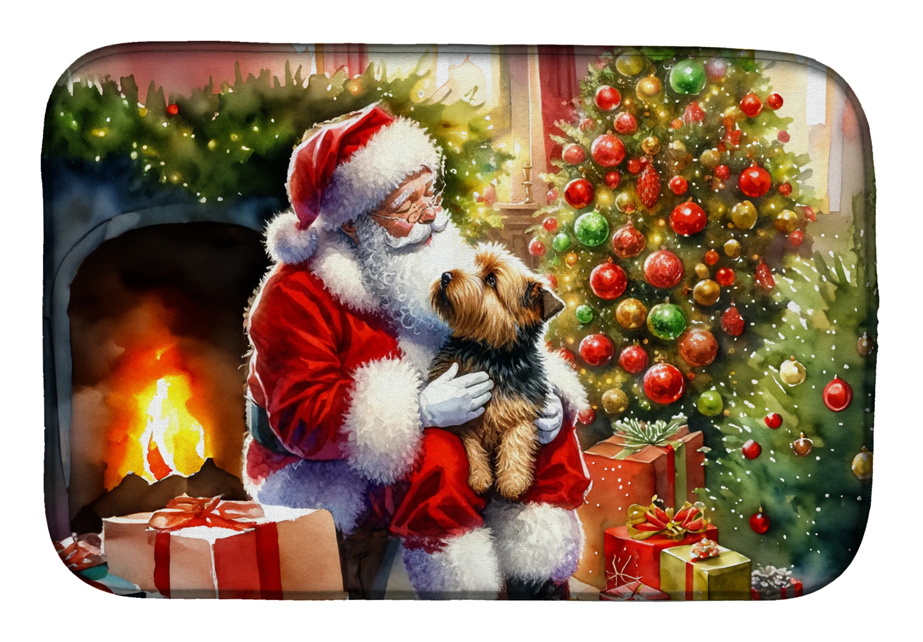 Moments with Santa Dish Drying Mat - Size: 14  X 21" | Pack Of: 1 | Collection name: Moments with santa