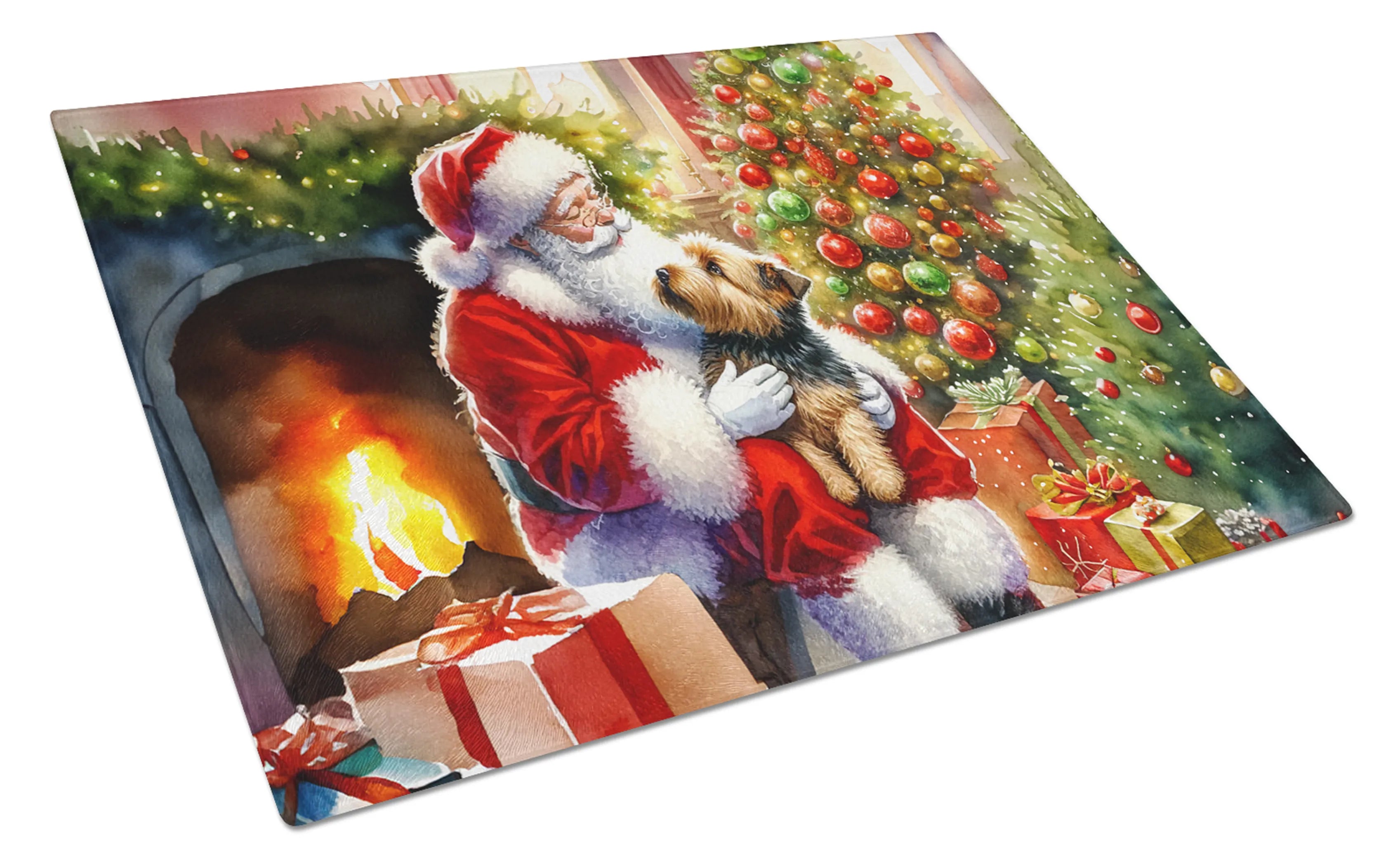 Moments with Santa Glass Cutting Board - Size: LARGE | Pack Of: 1 | Collection name: Moments with santa