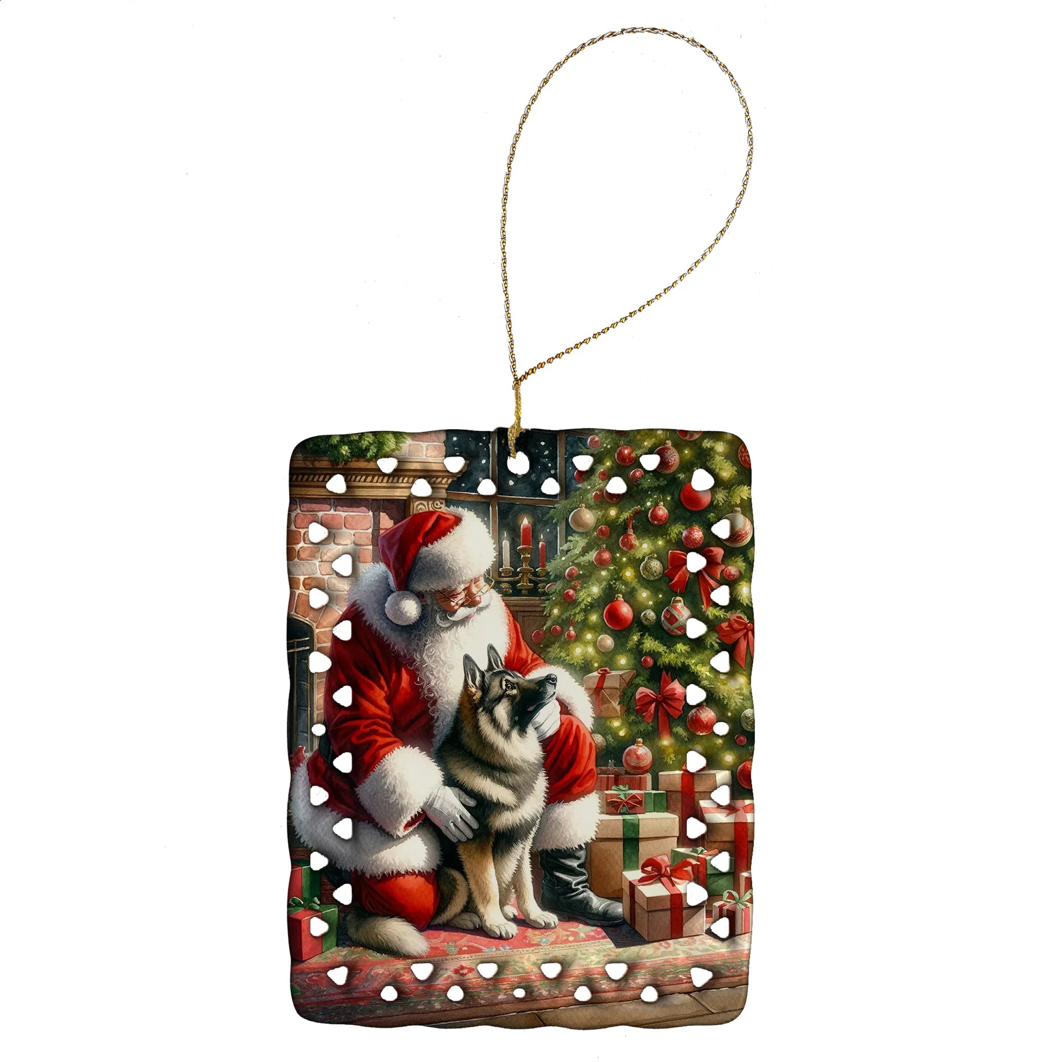 Moments with Santa Porcelain Ornament
