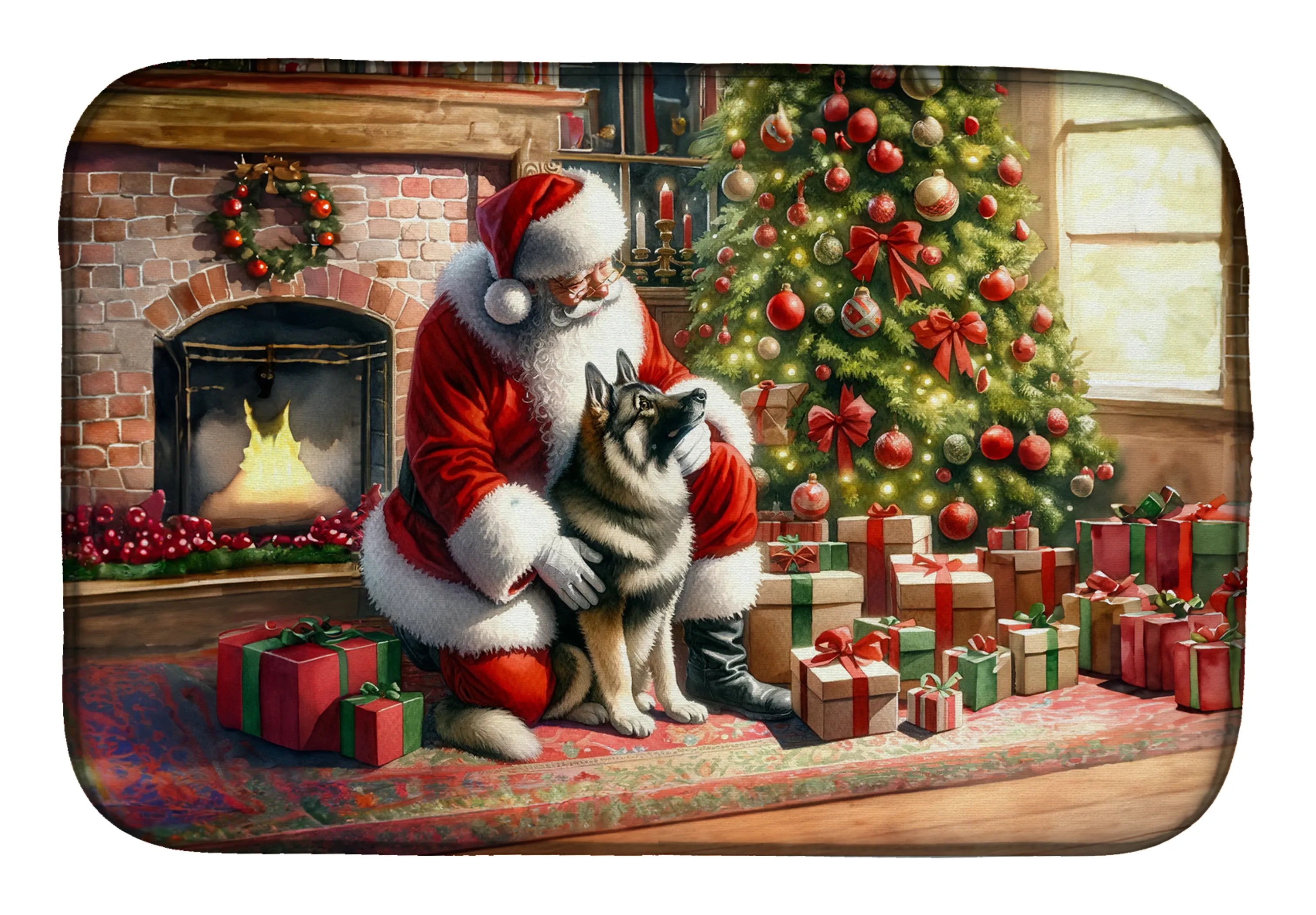 Moments with Santa Dish Drying Mat - Size: 14  X 21" | Pack Of: 1 | Collection name: Moments with santa