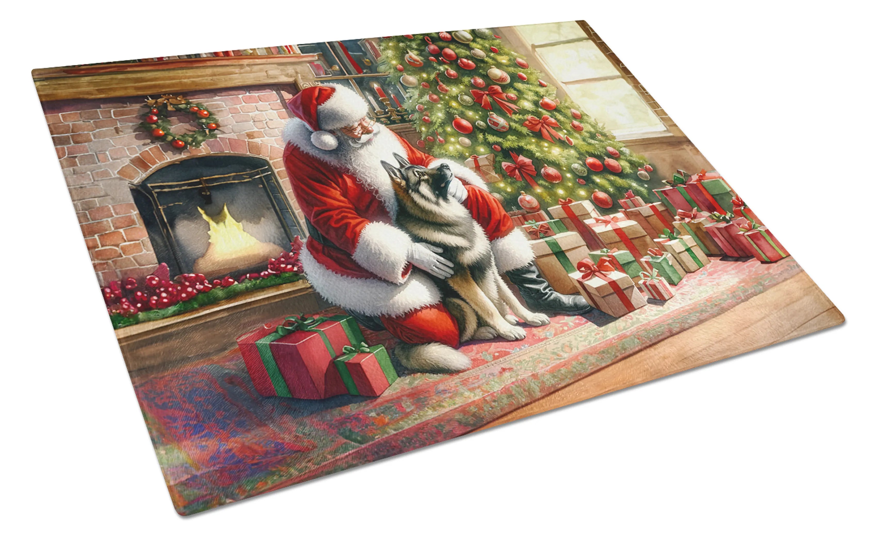 Moments with Santa Glass Cutting Board - Size: LARGE | Pack Of: 1 | Collection name: Moments with santa