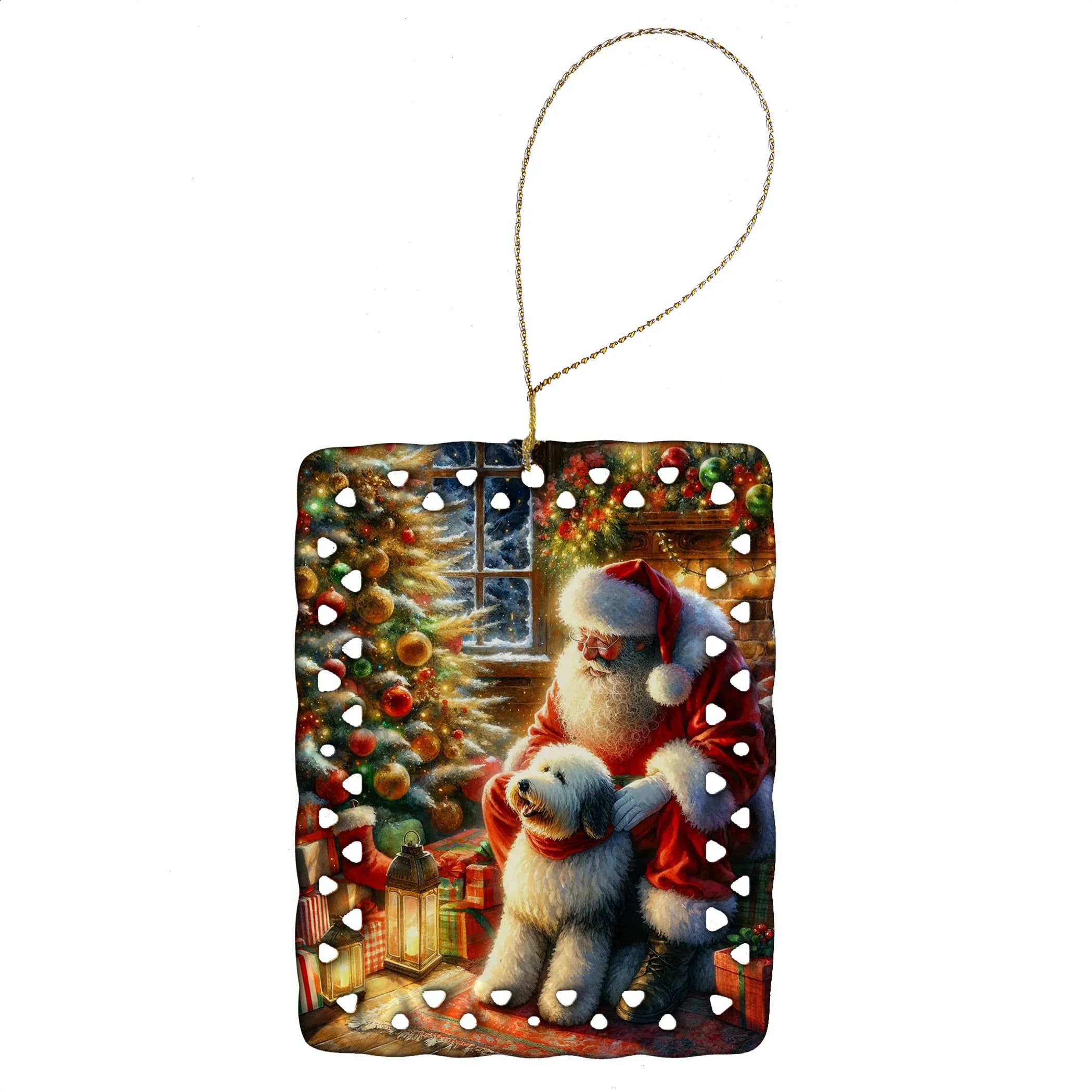 Moments with Santa Porcelain Ornament