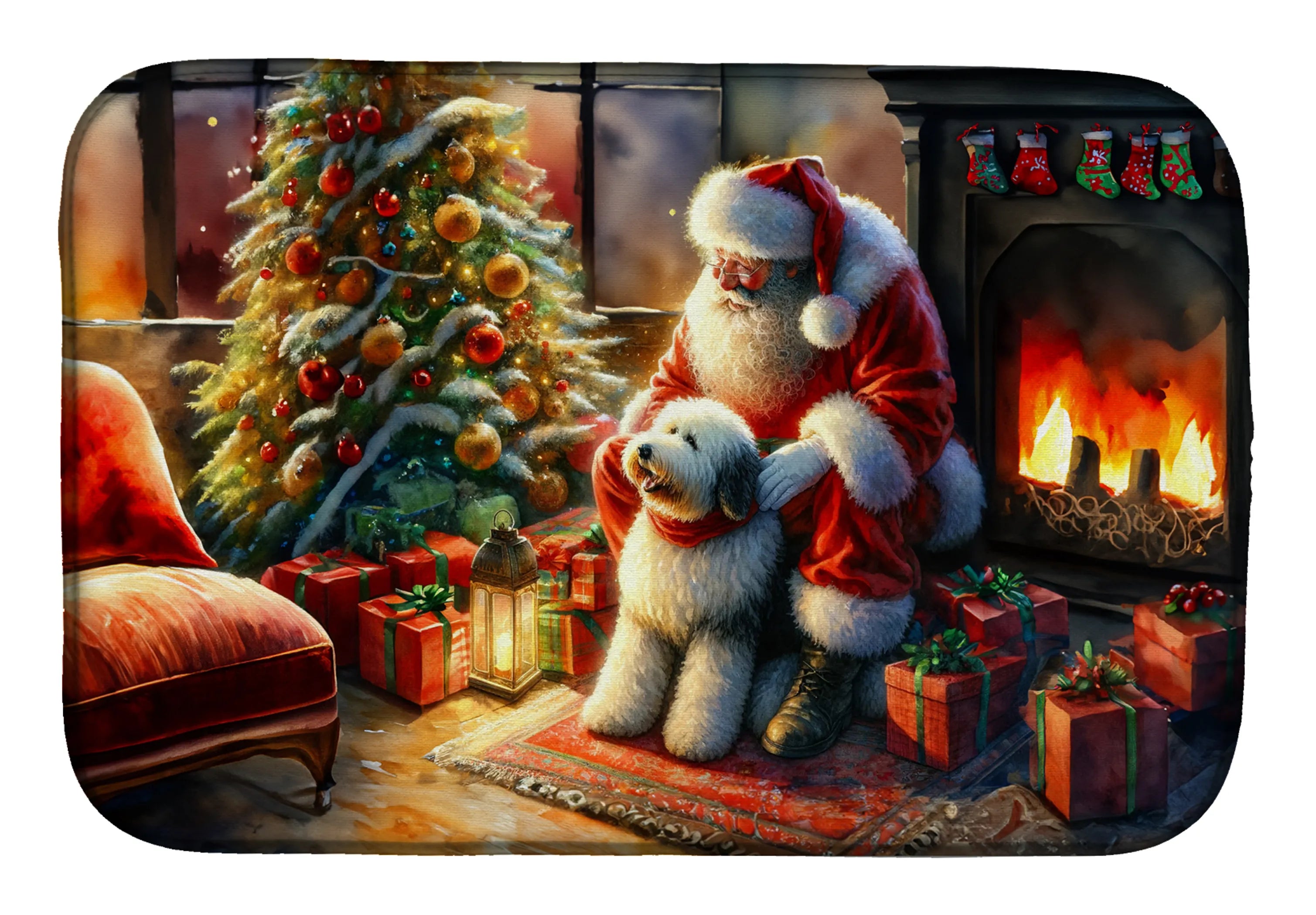 Moments with Santa Dish Drying Mat - Size: 14  X 21" | Pack Of: 1 | Collection name: Moments with santa