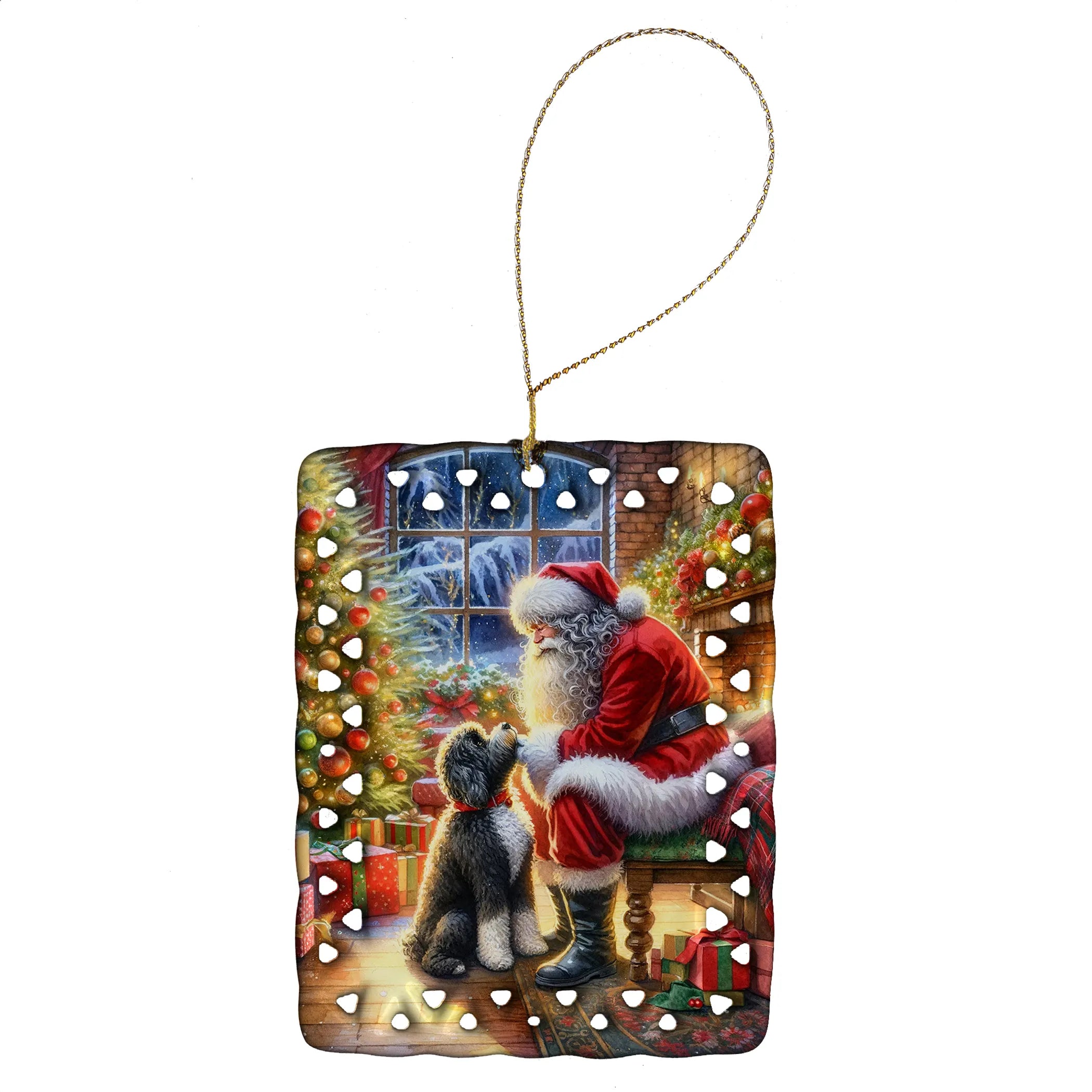 Moments with Santa Porcelain Ornament