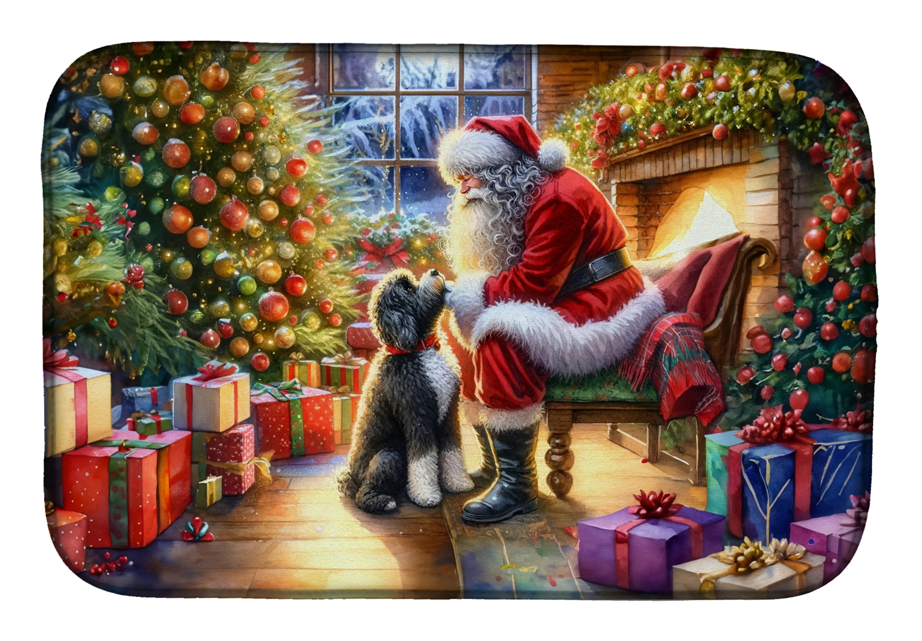 Moments with Santa Dish Drying Mat - Size: 14  X 21" | Pack Of: 1 | Collection name: Moments with santa