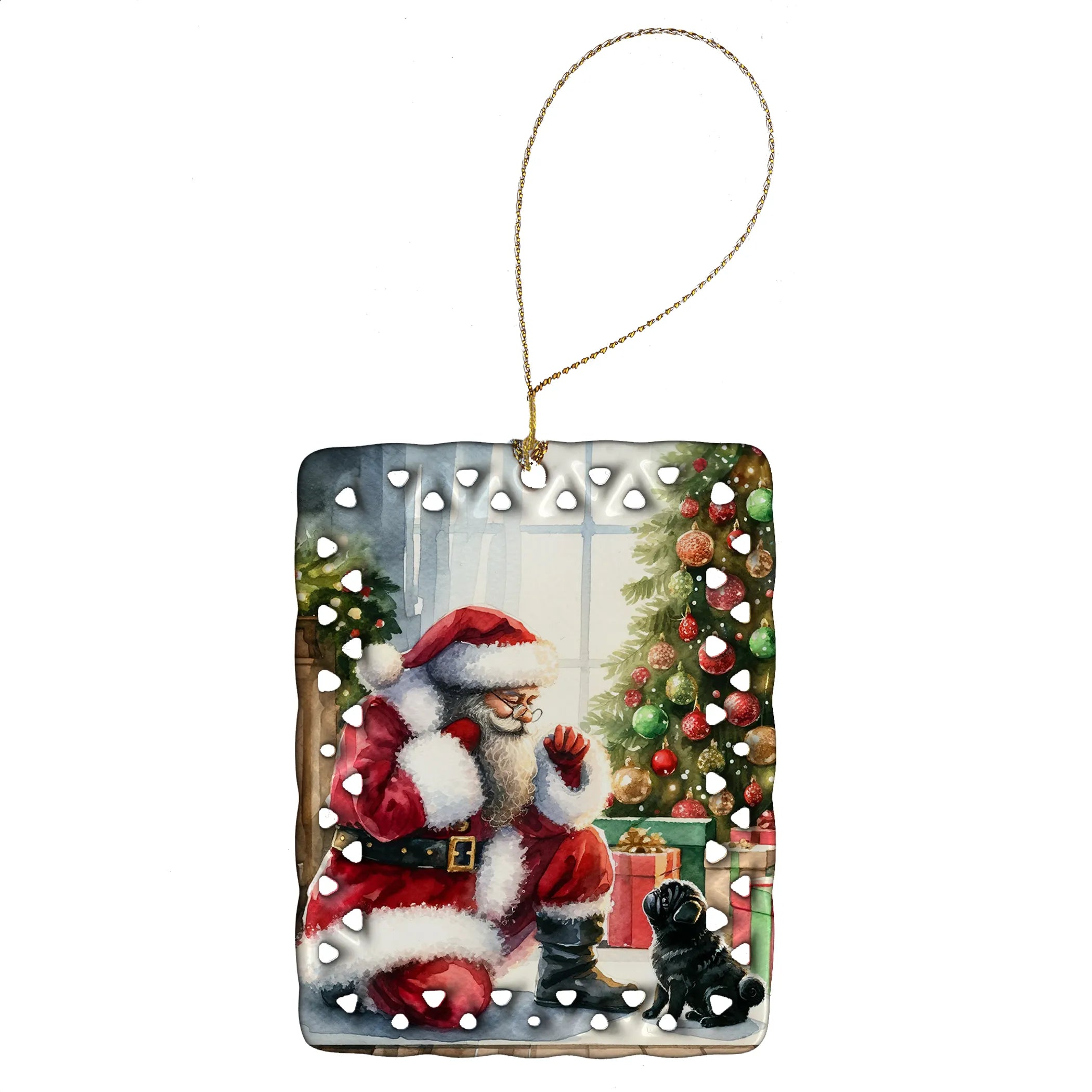 Moments with Santa Porcelain Ornament