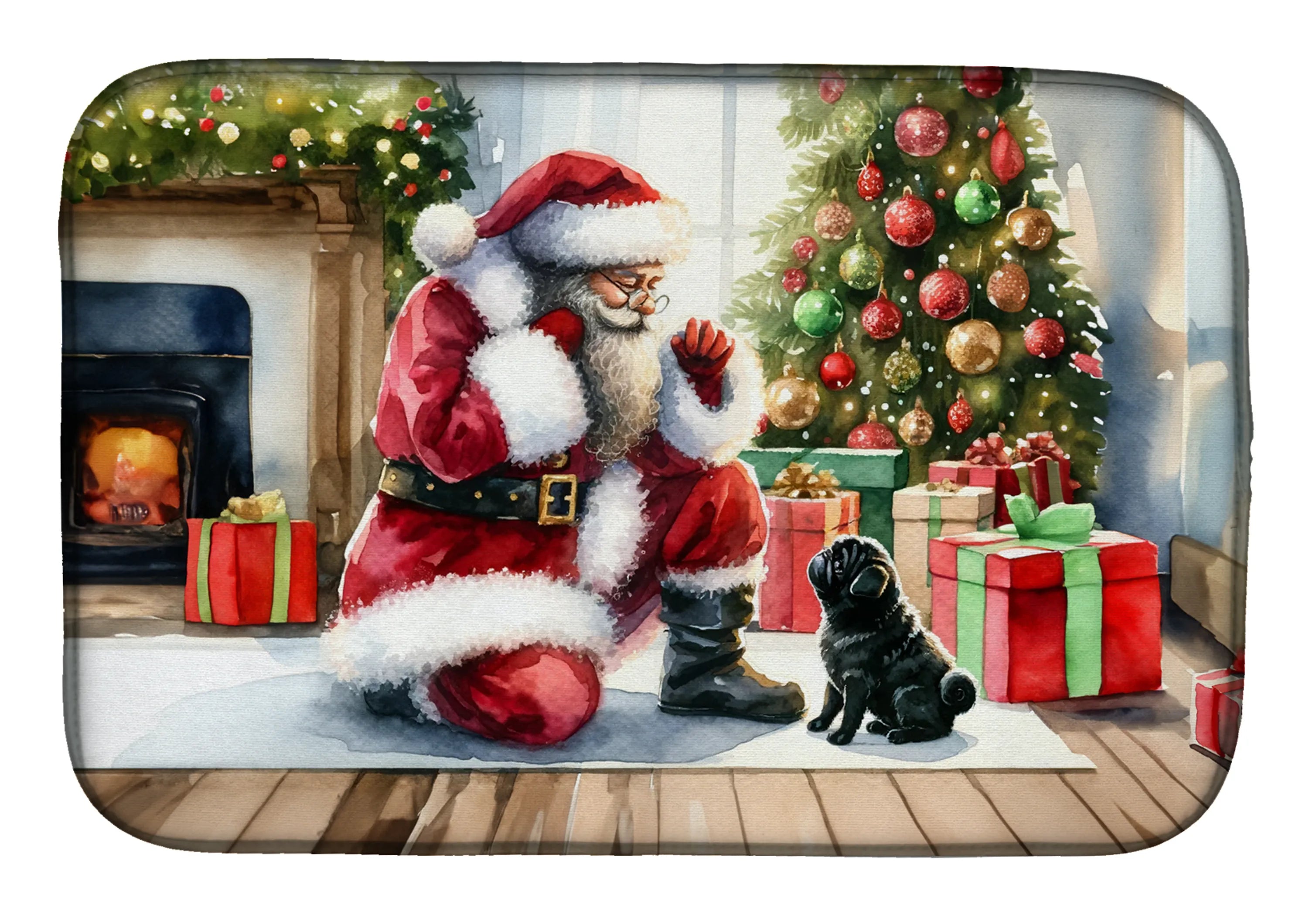Moments with Santa Dish Drying Mat - Size: 14  X 21" | Pack Of: 1 | Collection name: Moments with santa