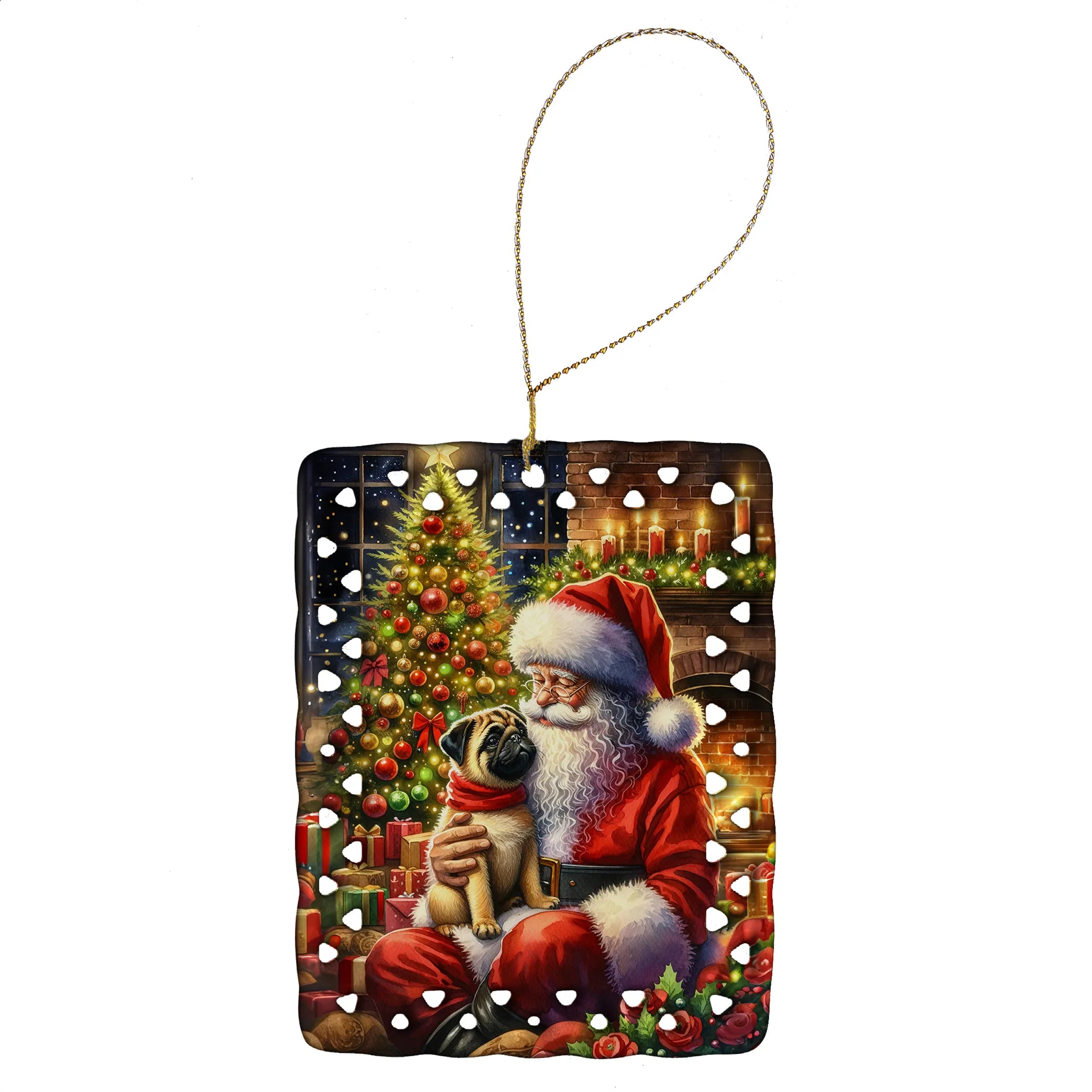 Moments with Santa Porcelain Ornament