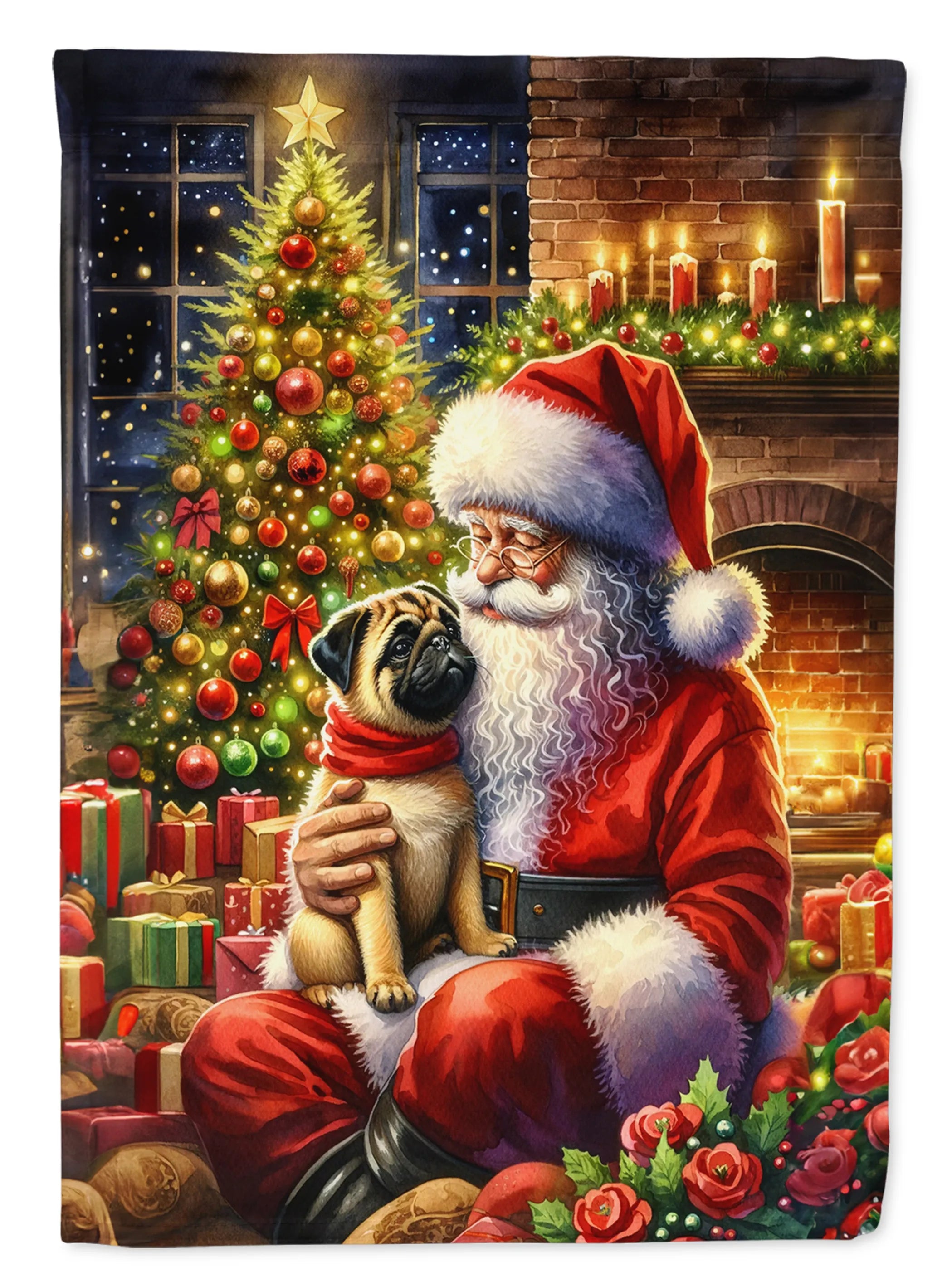 Moments with Santa Decorative Flag - Size: GARDEN SIZE | Pack Of: 1 | Collection name: Moments with santa