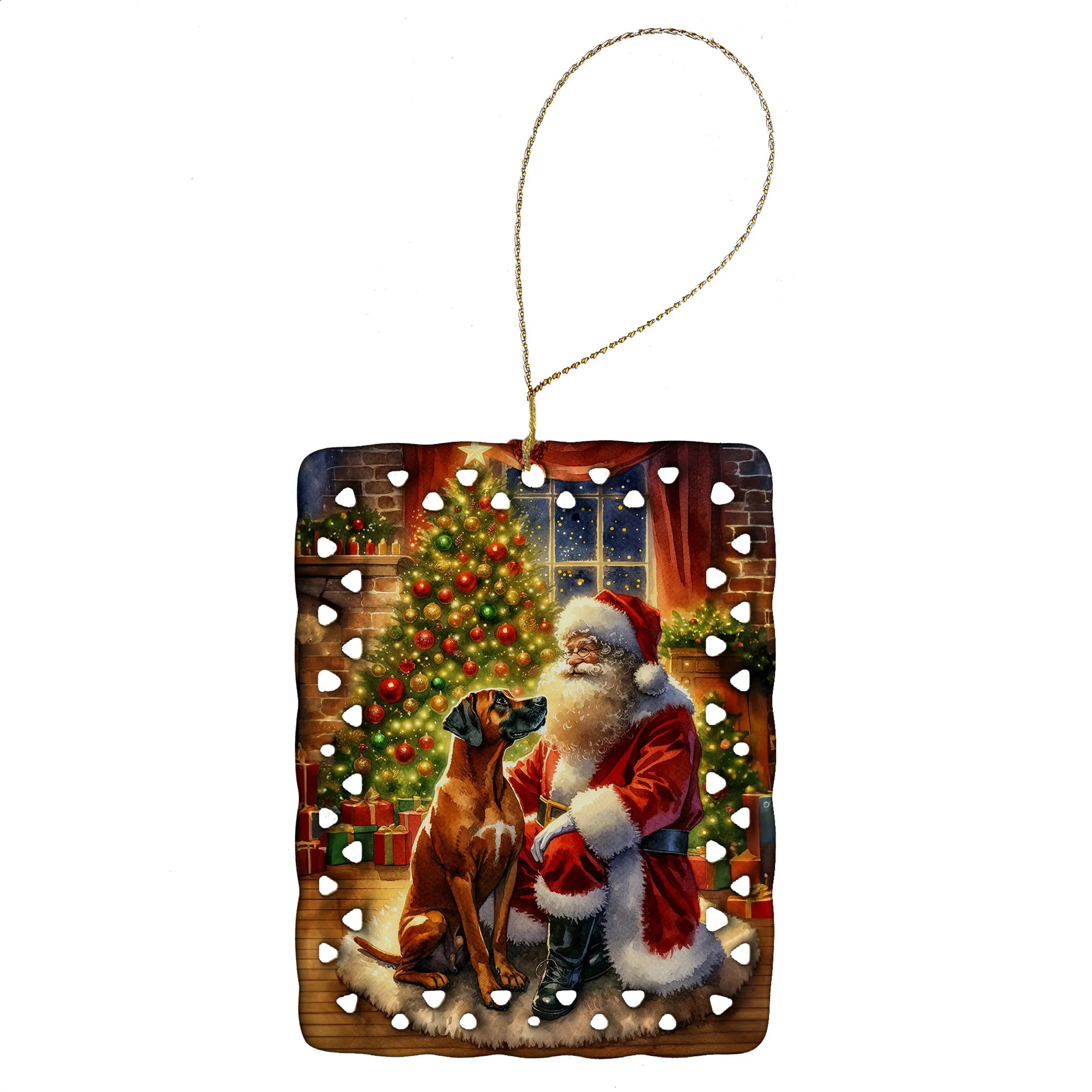 Moments with Santa Porcelain Ornament