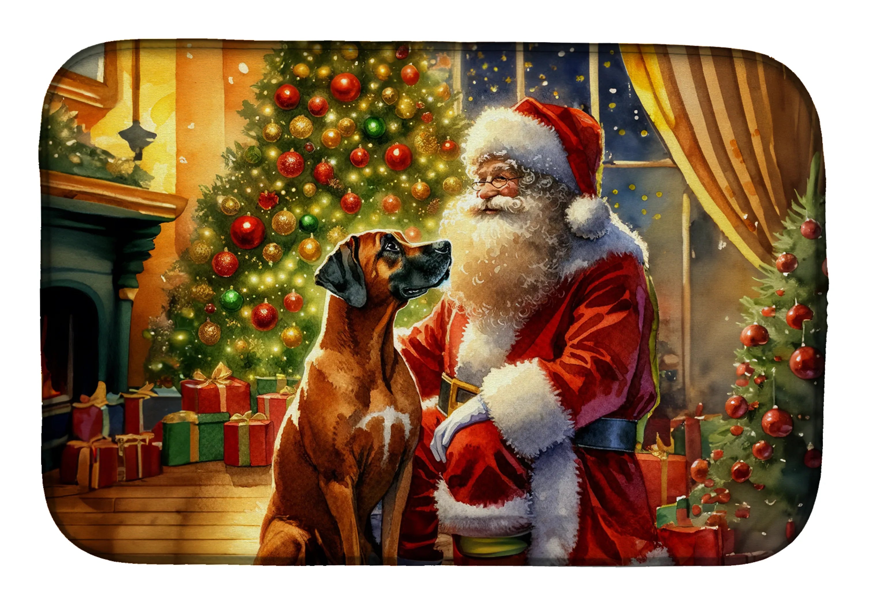 Moments with Santa Dish Drying Mat - Size: 14  X 21" | Pack Of: 1 | Collection name: Moments with santa