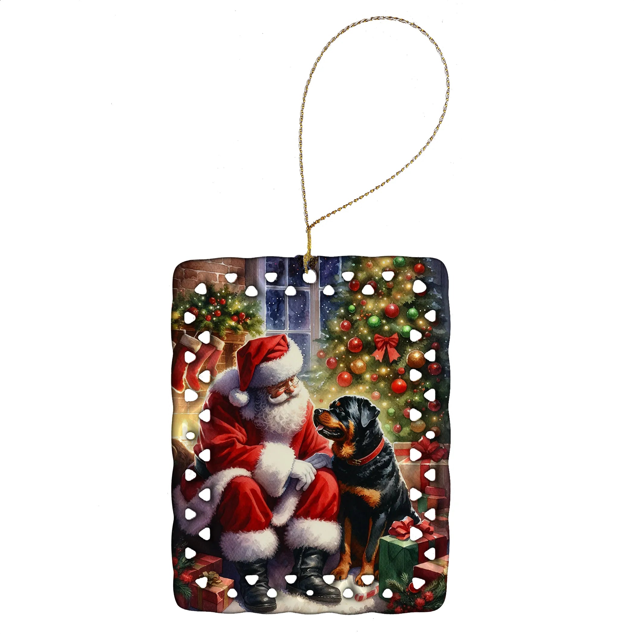 Moments with Santa Porcelain Ornament