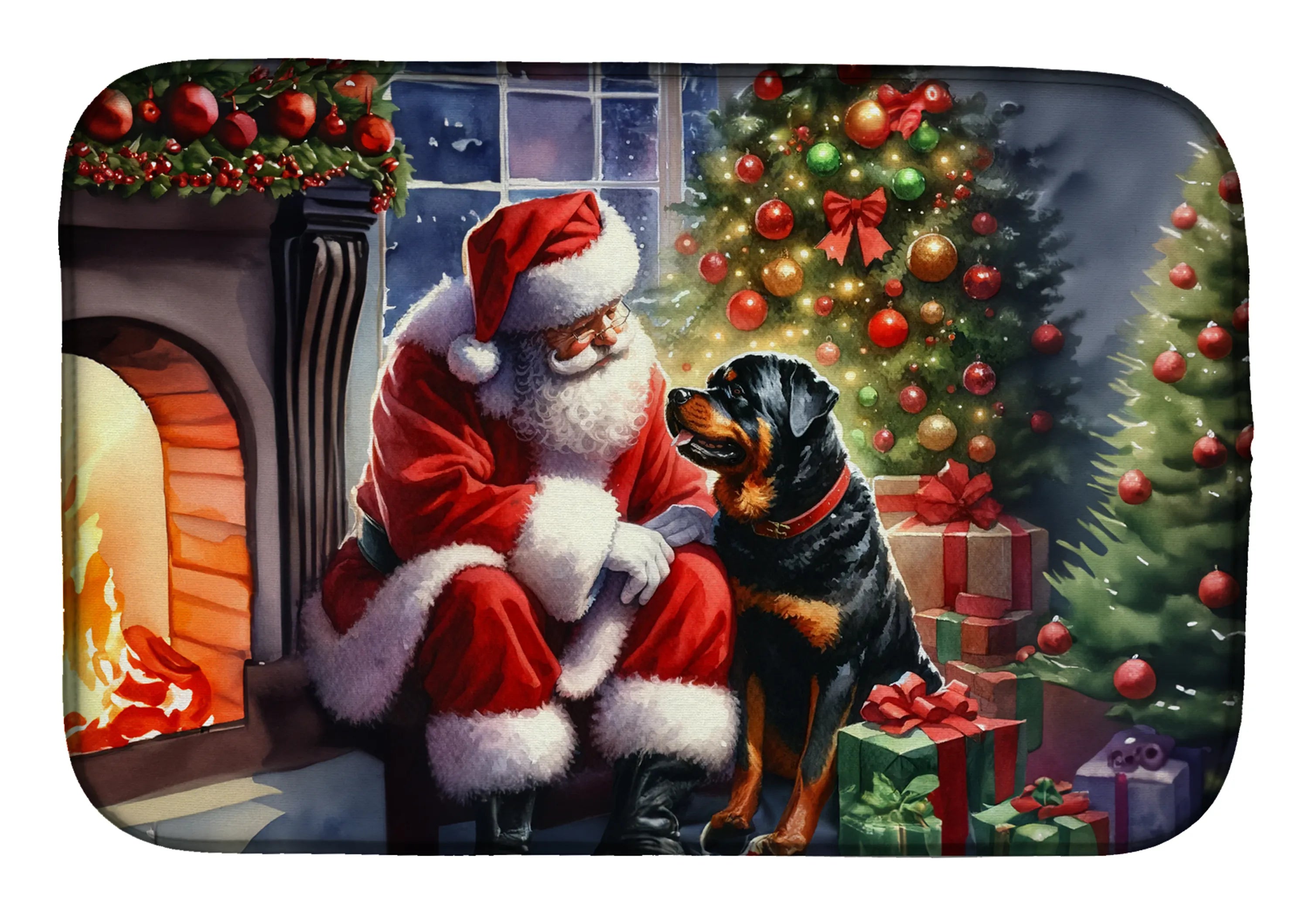 Moments with Santa Dish Drying Mat - Size: 14  X 21" | Pack Of: 1 | Collection name: Moments with santa