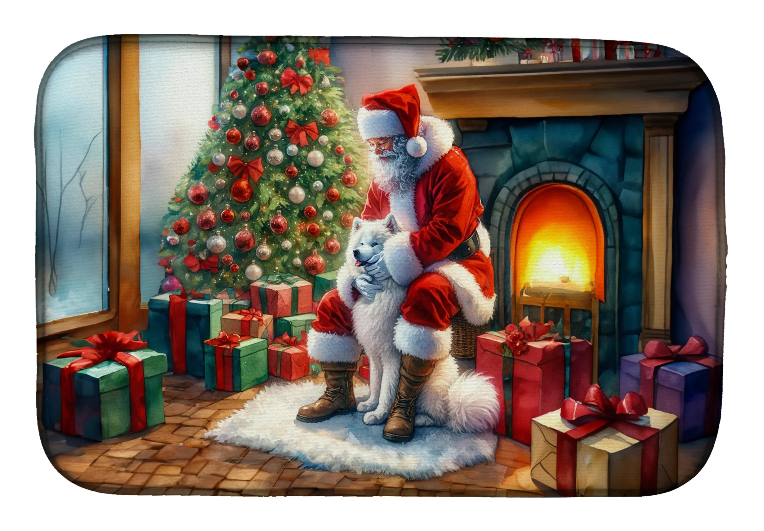 Moments with Santa Dish Drying Mat - Size: 14  X 21" | Pack Of: 1 | Collection name: Moments with santa